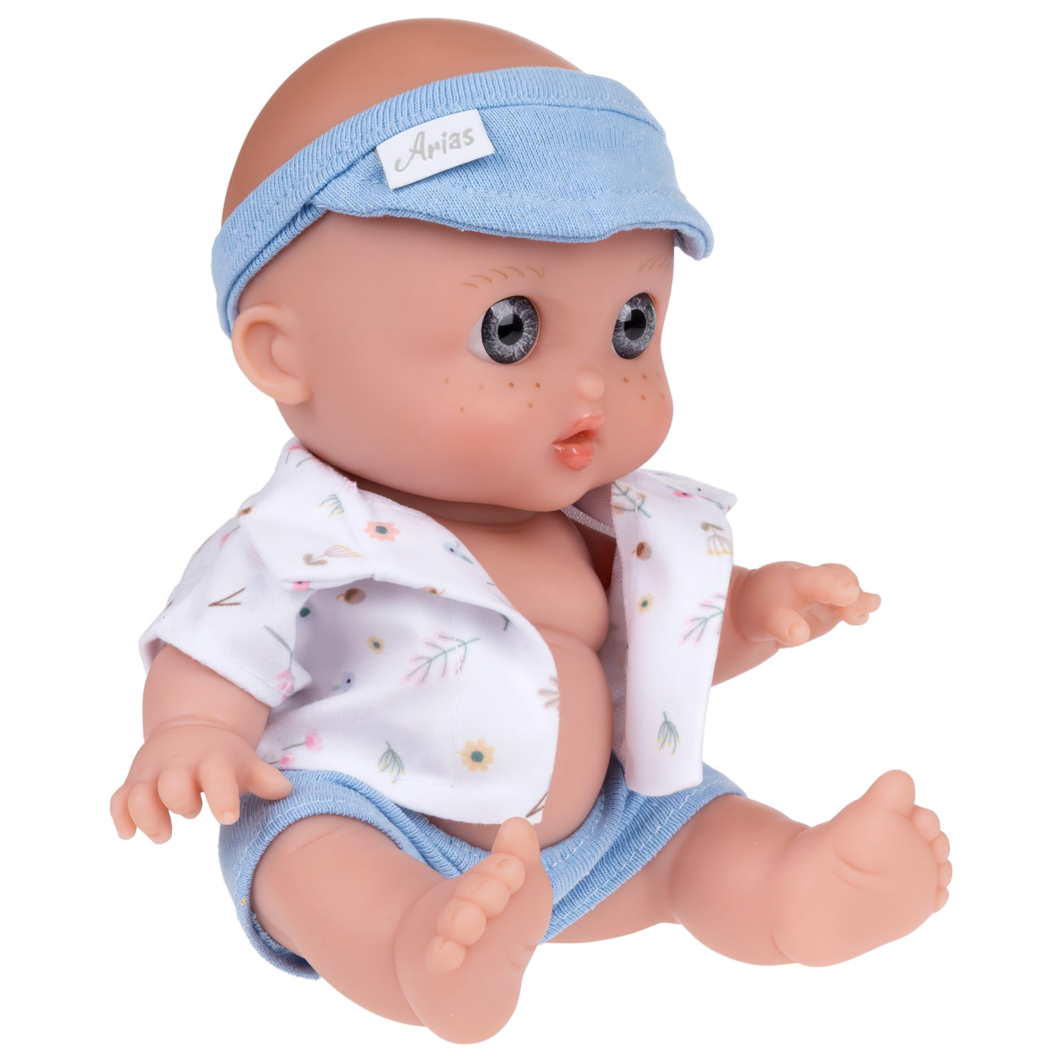 Испанская кукла для девочки reborn Arias пупс мальчик, виниловый, силиконовый, 17 см