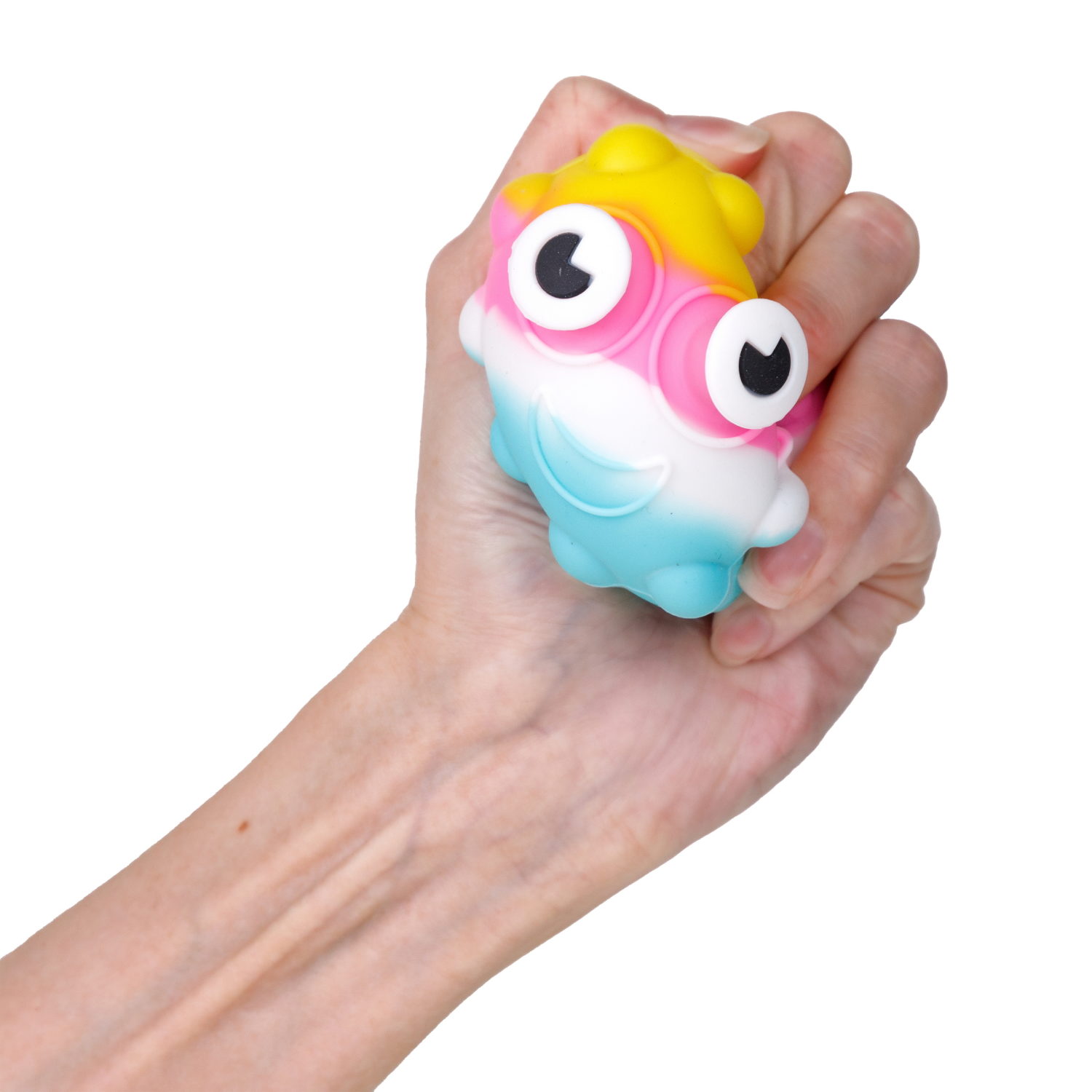 1toy Жмяка Hit Pop It "Смайлик" 7 см, 6 видов, 12 шт. в д/б