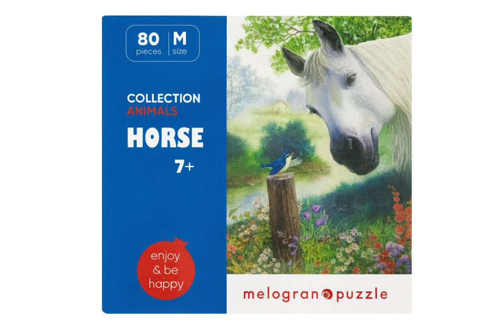 Деревянные пазлы Collection Animals Лошадь и птичка, 80 деталей, 20,5х29 см