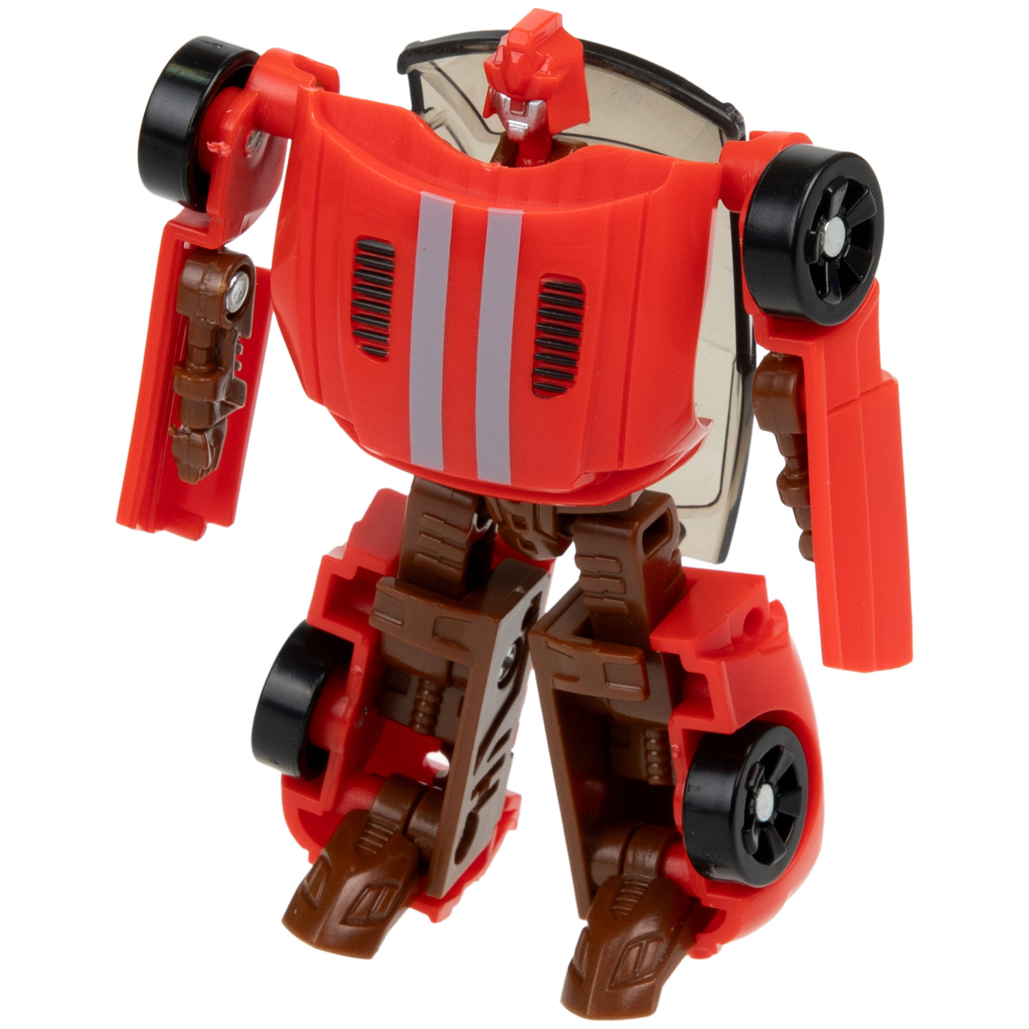 1toy Transcar mini робот-трансформер, 8 см, блистер (в асс. 2 вида, красный и синий)