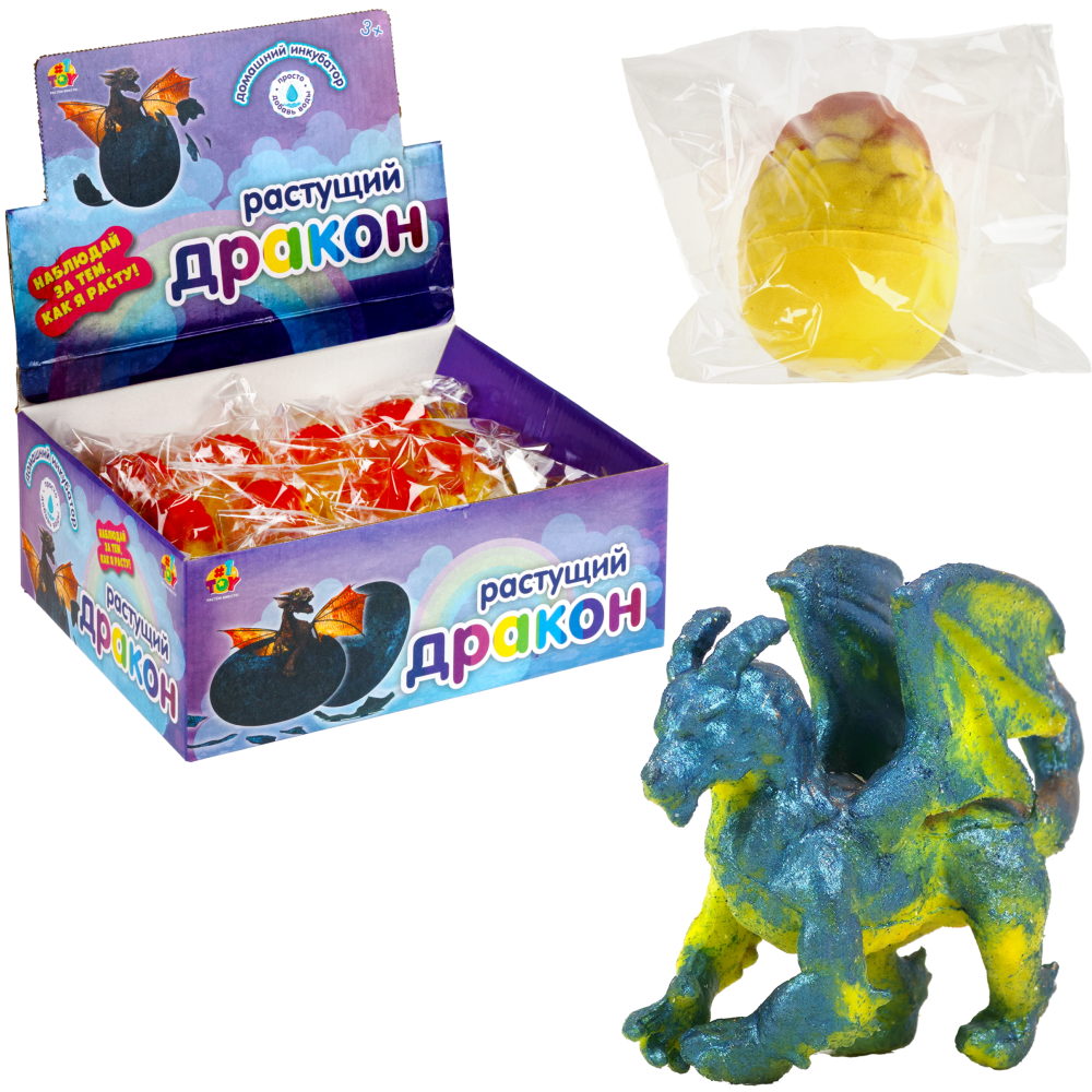 Набор для выращивания 1TOY Домашний инкубатор, растущая игрушка Дракон