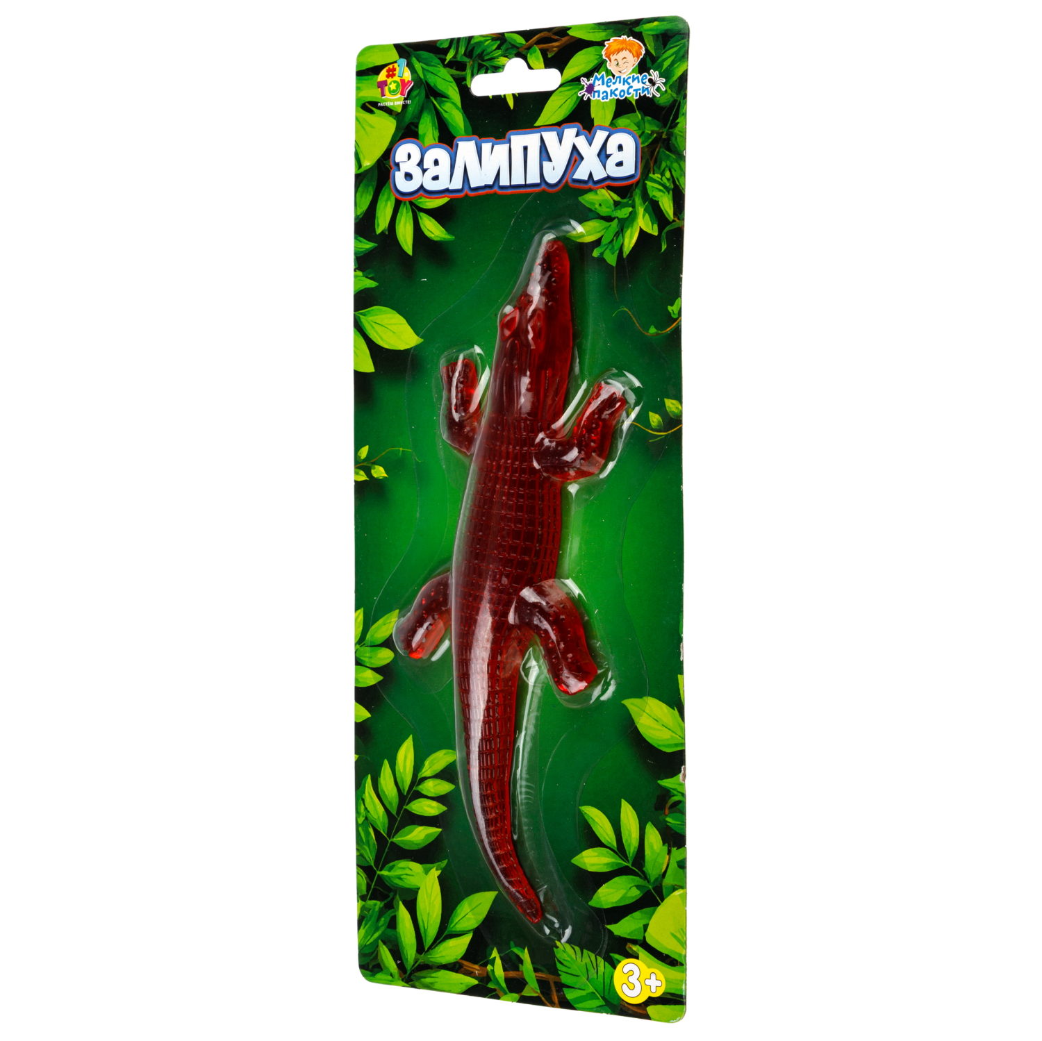 Жмяка липучая 1TOY Залипуха Крокодил, лизун