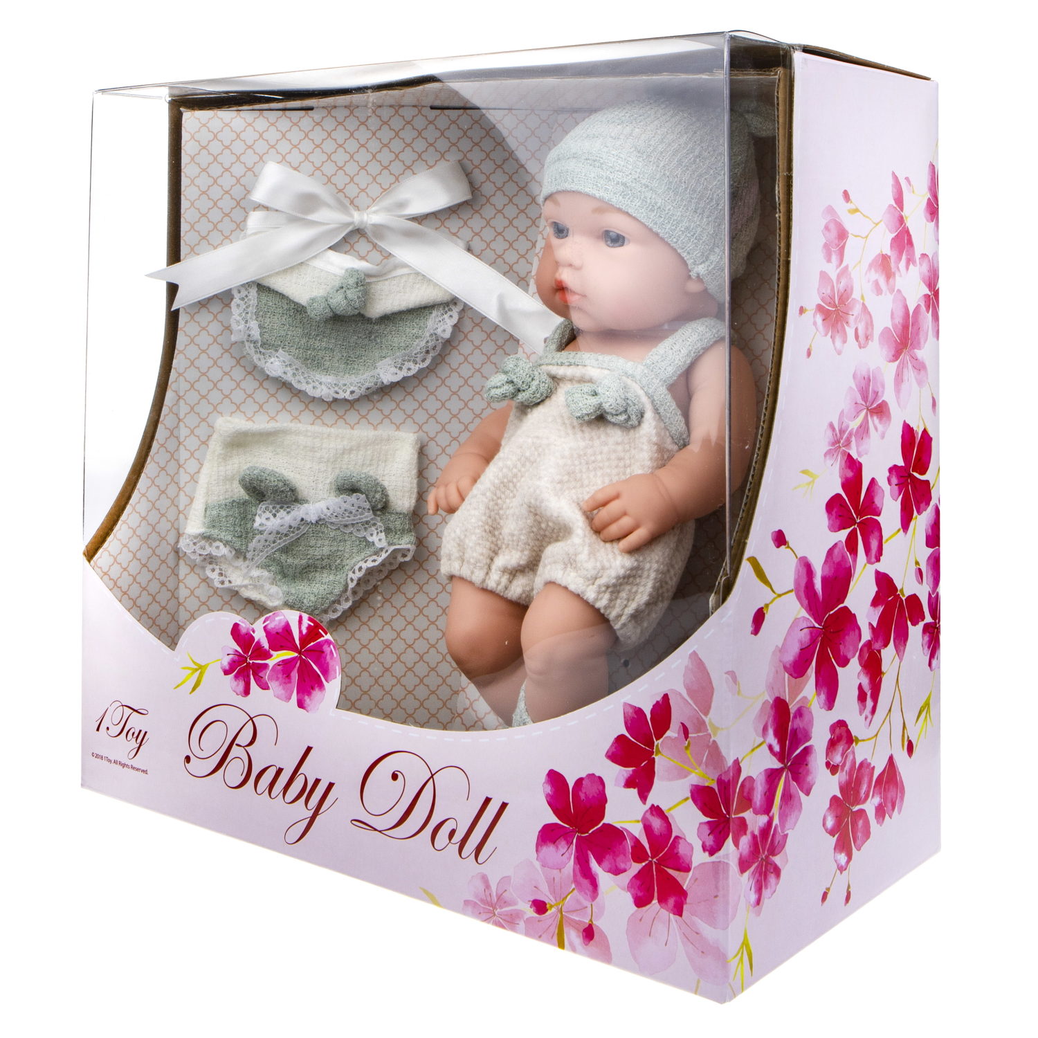 Пупс 1TOY Baby Doll в голубой одежде, 30 см
