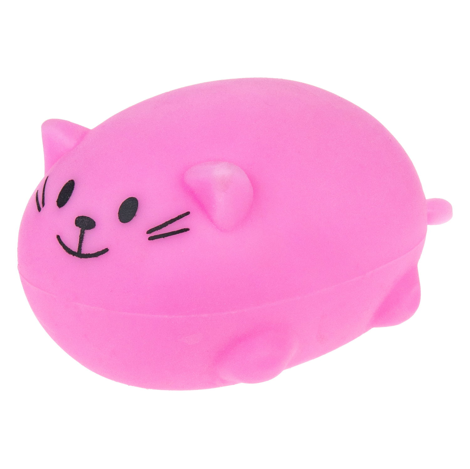 Антистресс-игрушка для рук 1TOY Крутой замес Котик, жмякалка, мялка, тянучка, 6 цветов в ассортименте, 7 см
