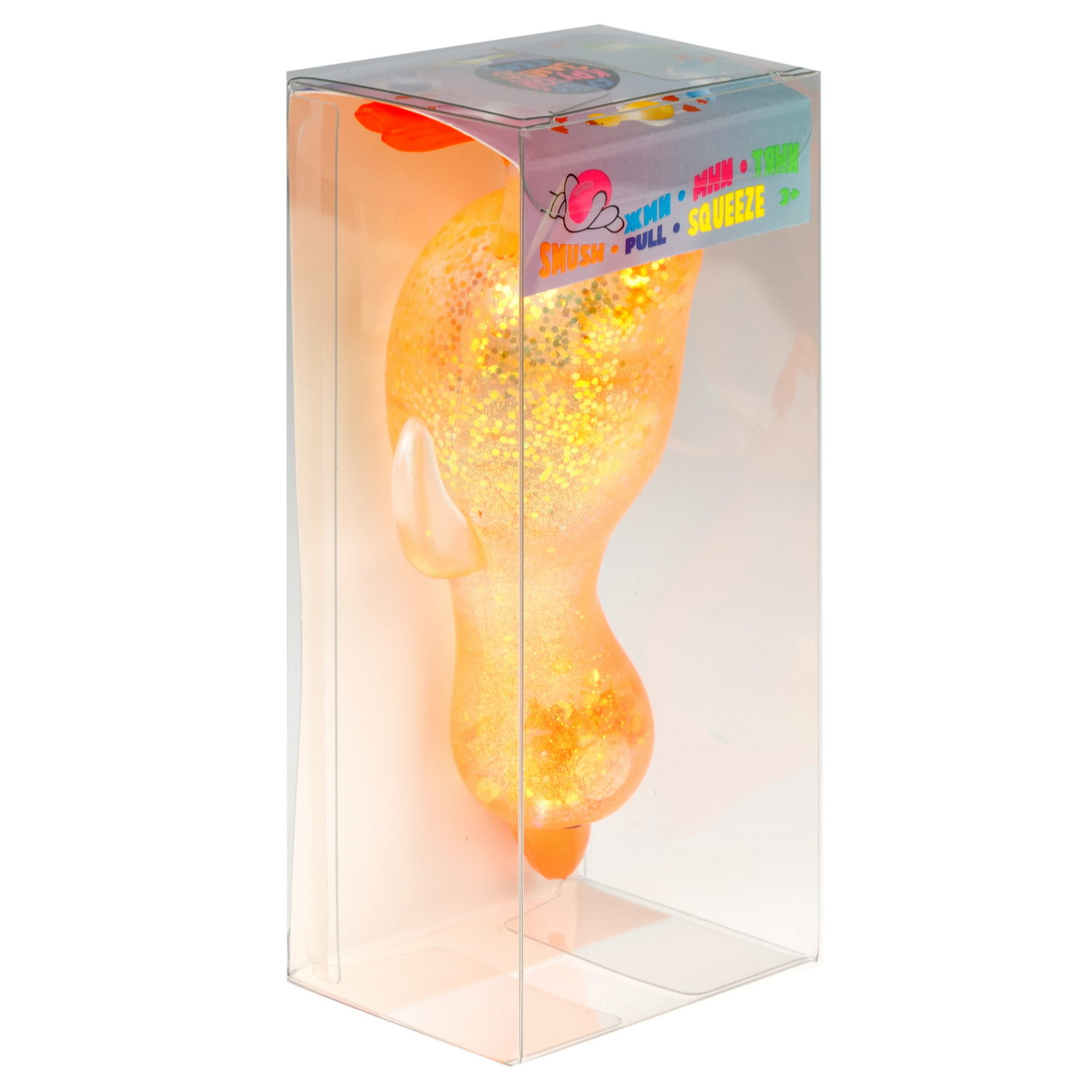 Антистресс-игрушка 1TOY Крутой замес Супергель гусь прозрачный, 9х8х5 см