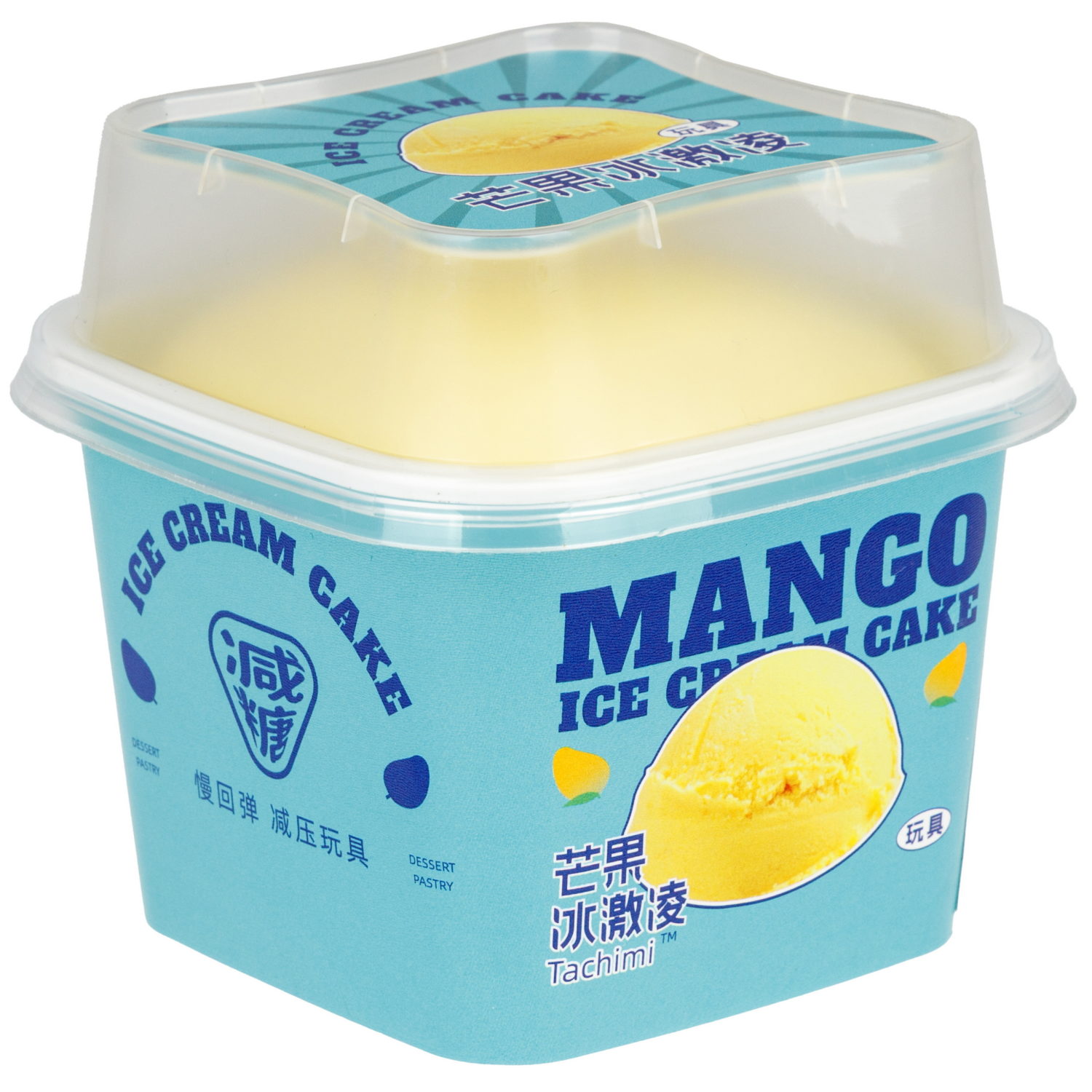 Игрушка-антистресс 1TOY Сквиш, мороженое в стаканчике, с ароматом манго, 8,5х8,5х9 см