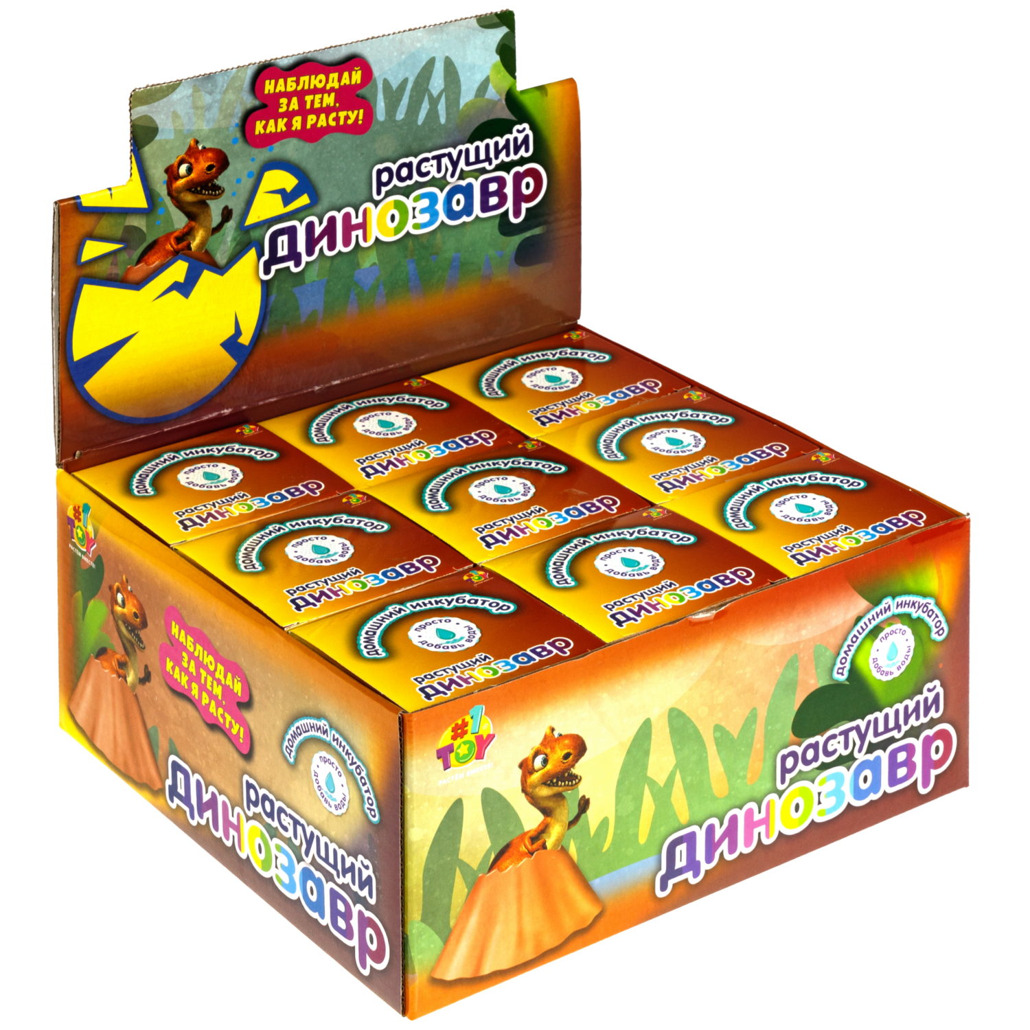 Набор для выращивания 1TOY Домашний инкубатор, растущая игрушка Динозавр