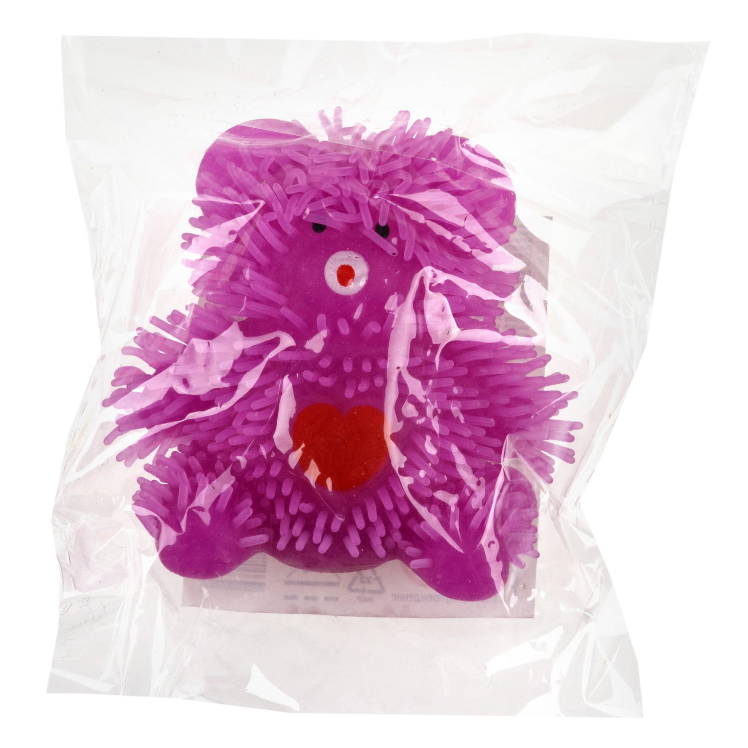 Игрушка-антистресс для рук 1toy Йо-Ёжики, "Медвежонок" 8 см, со светом, 6 видов в ассортименте