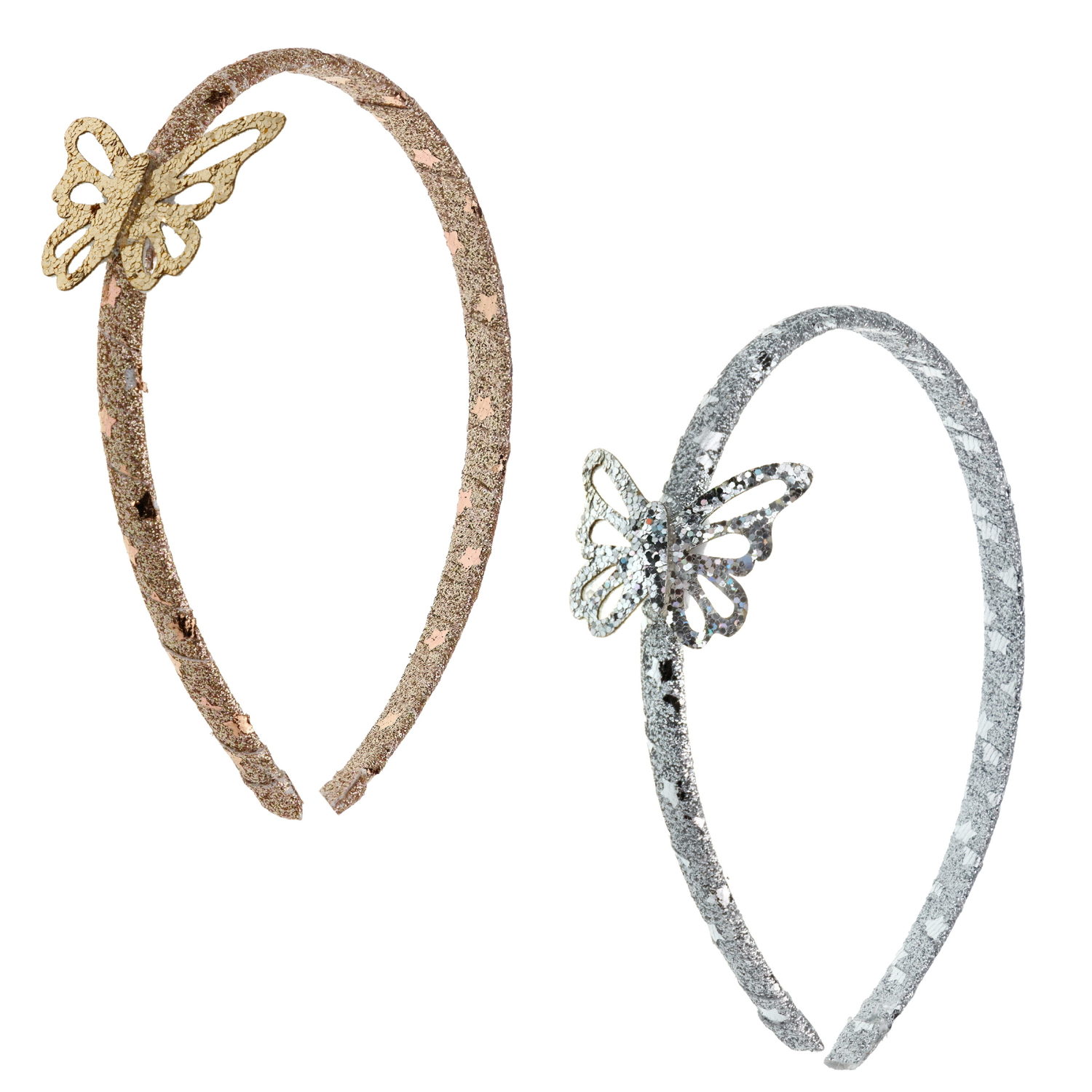 Lukky Fashion набор из 2 ободков с бабочкой,блестками, под кожу, с принтом