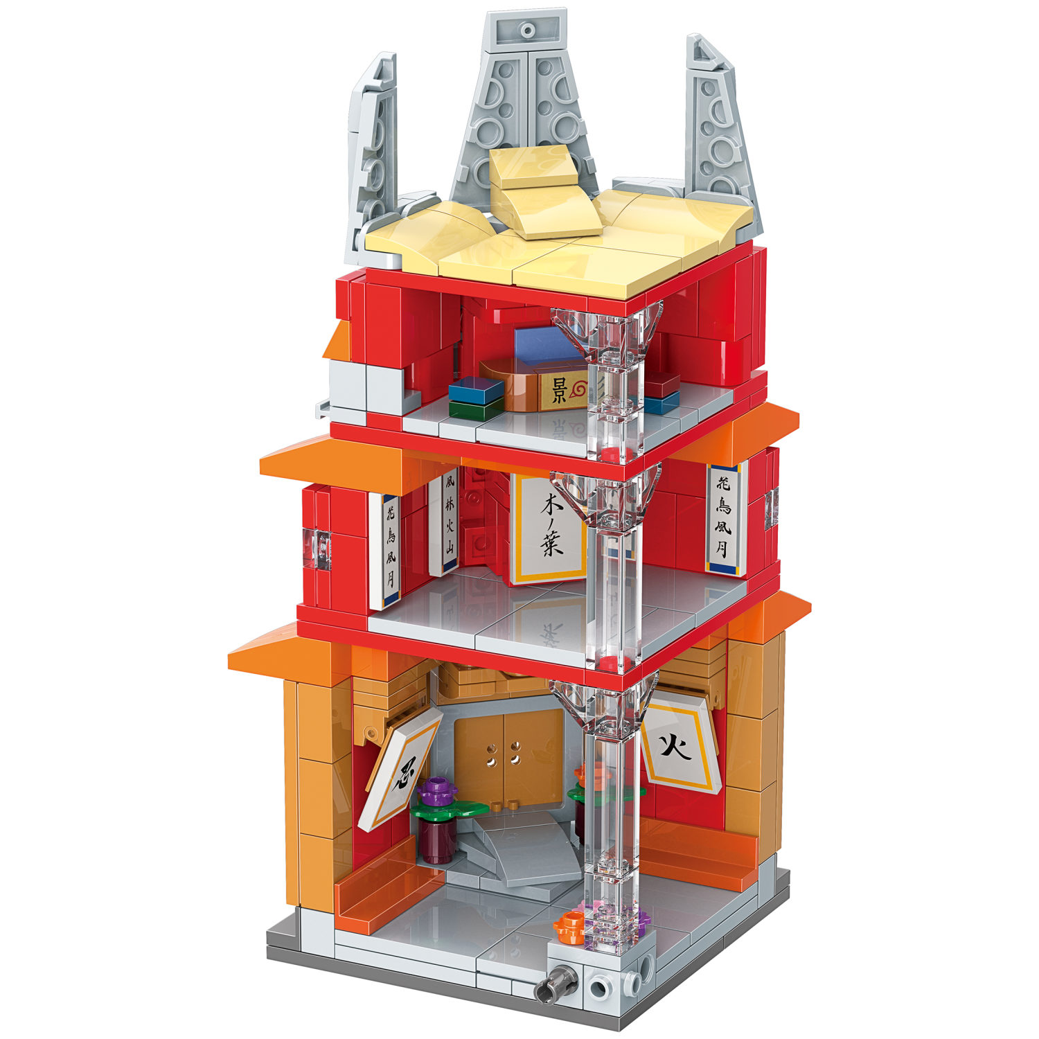 Naruto конструктор "Резиденция Хокаге" для мальчиков и девочек, 330 деталей