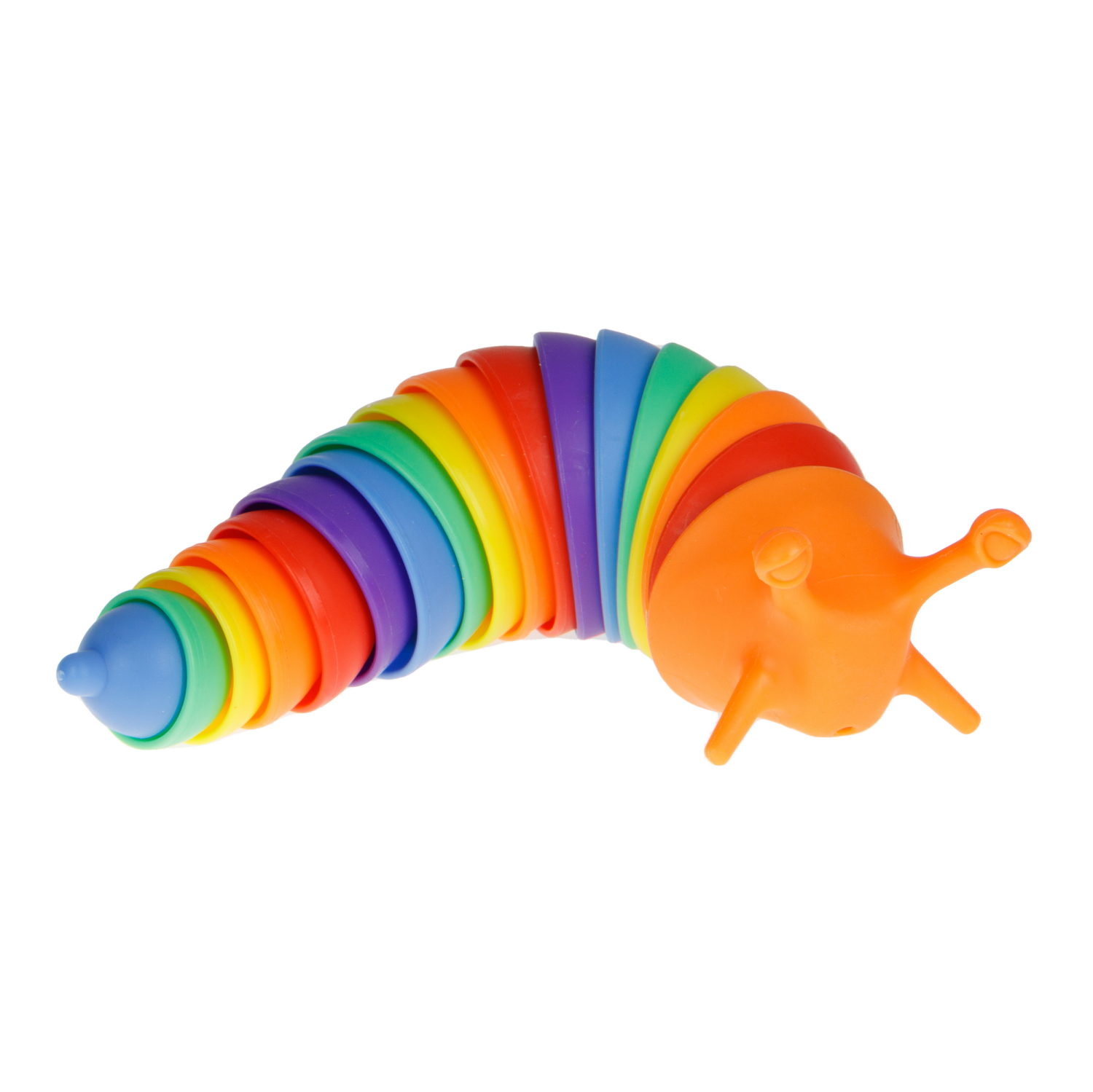 Развивающая антистресс-игрушка 1TOY Гремушка «Слизняк», 6 цветов в ассортименте