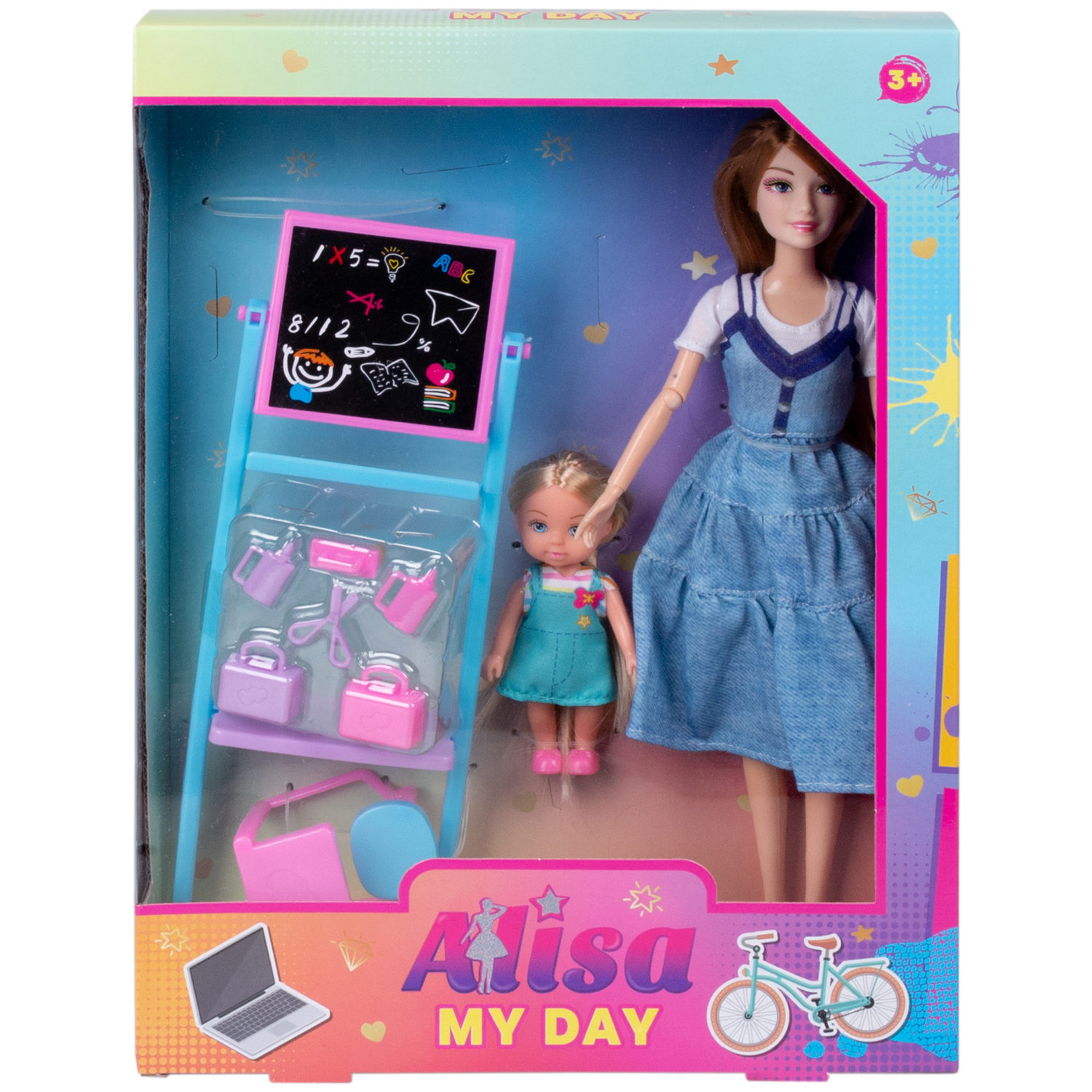 Игровой набор с двумя куклами Alisa My Day "Школа", аксессуары в комплекте, 29 см