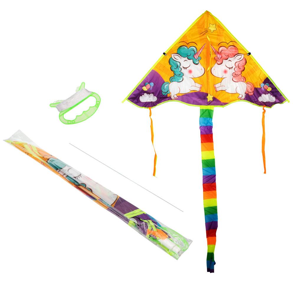 Воздушный змей 1TOY Единорог 128x90 см, леер 30 м