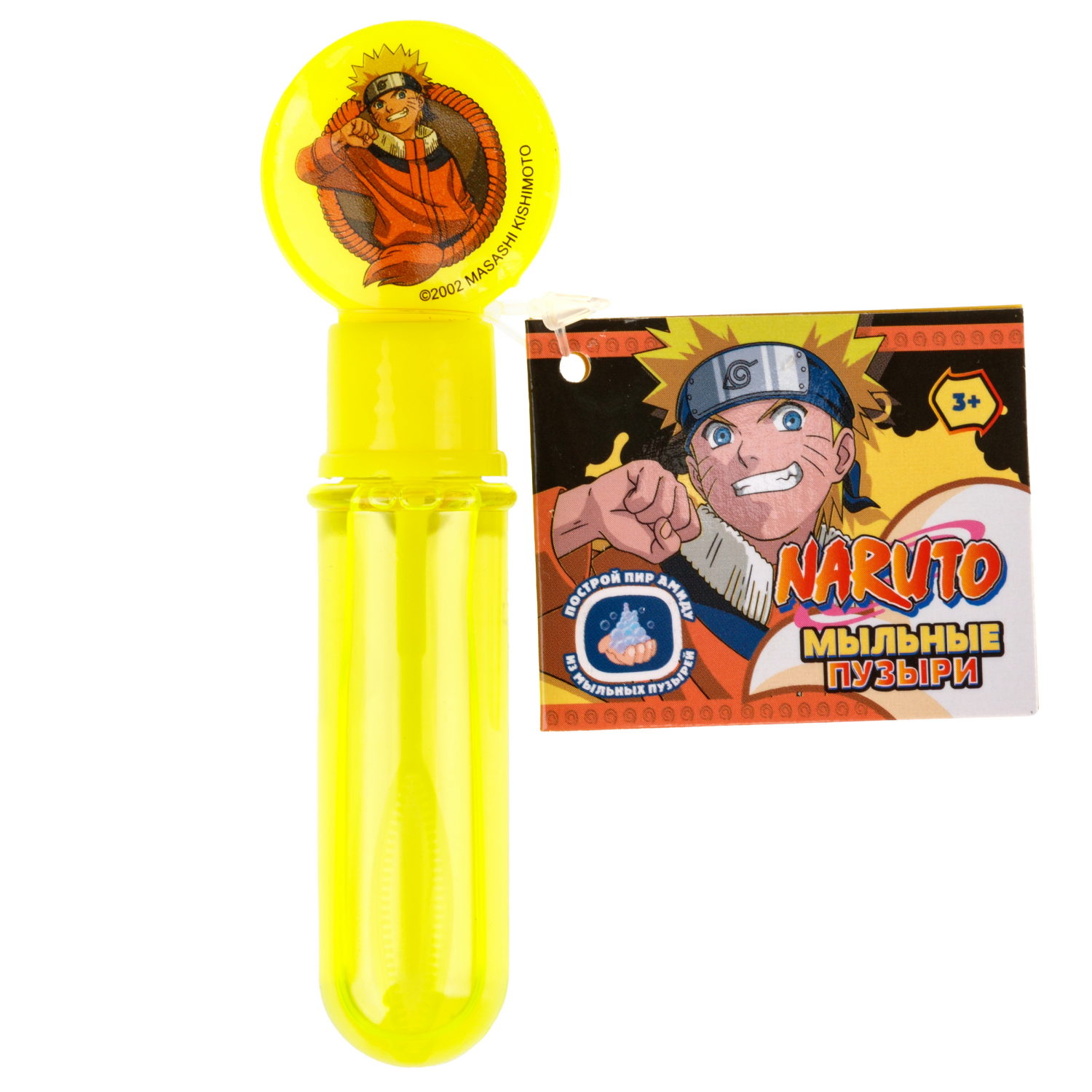 Мыльные пузыри нелопающиеся "Наруто" с кругляшом на крышке, 10 мл