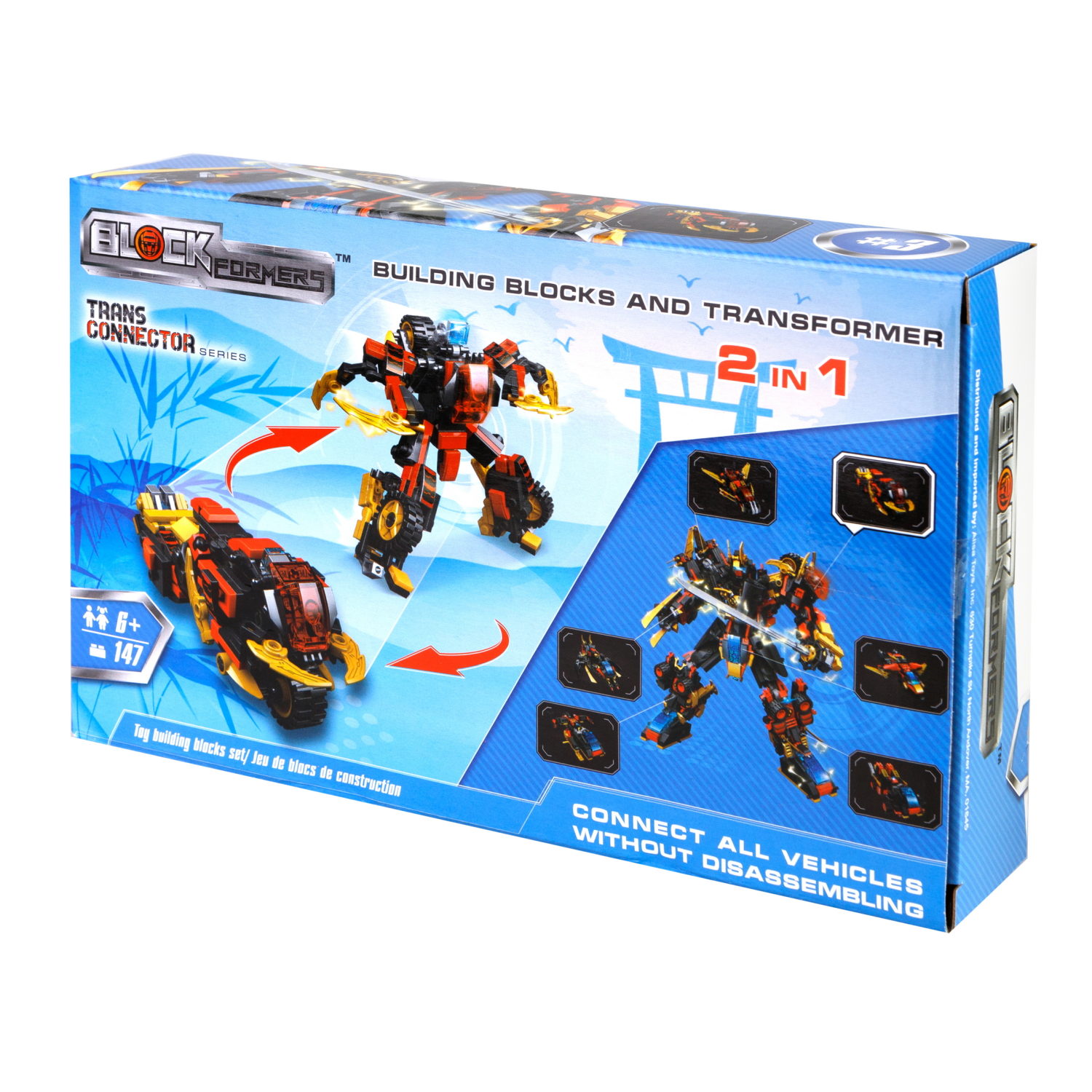 Конструктор  Трансформер BLOCKFORMERS  "Мегасамурай" Cерия TRANS CONNECTOR, 6 видов на выбор