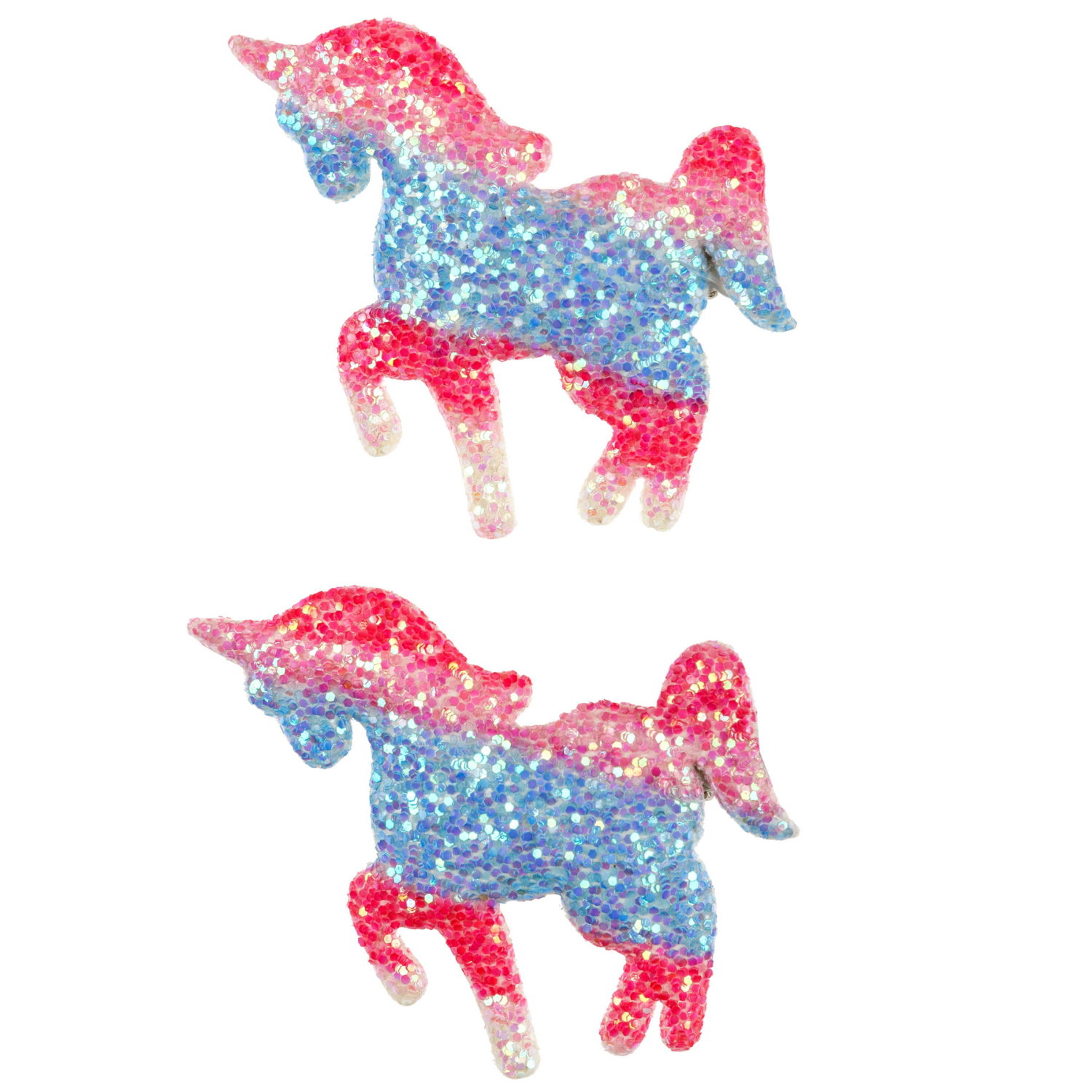 Заколки для волос Lukky Fashion Единорог детские, для девочки, зажимы, 3 цвета в ассортименте, набор 2 шт.