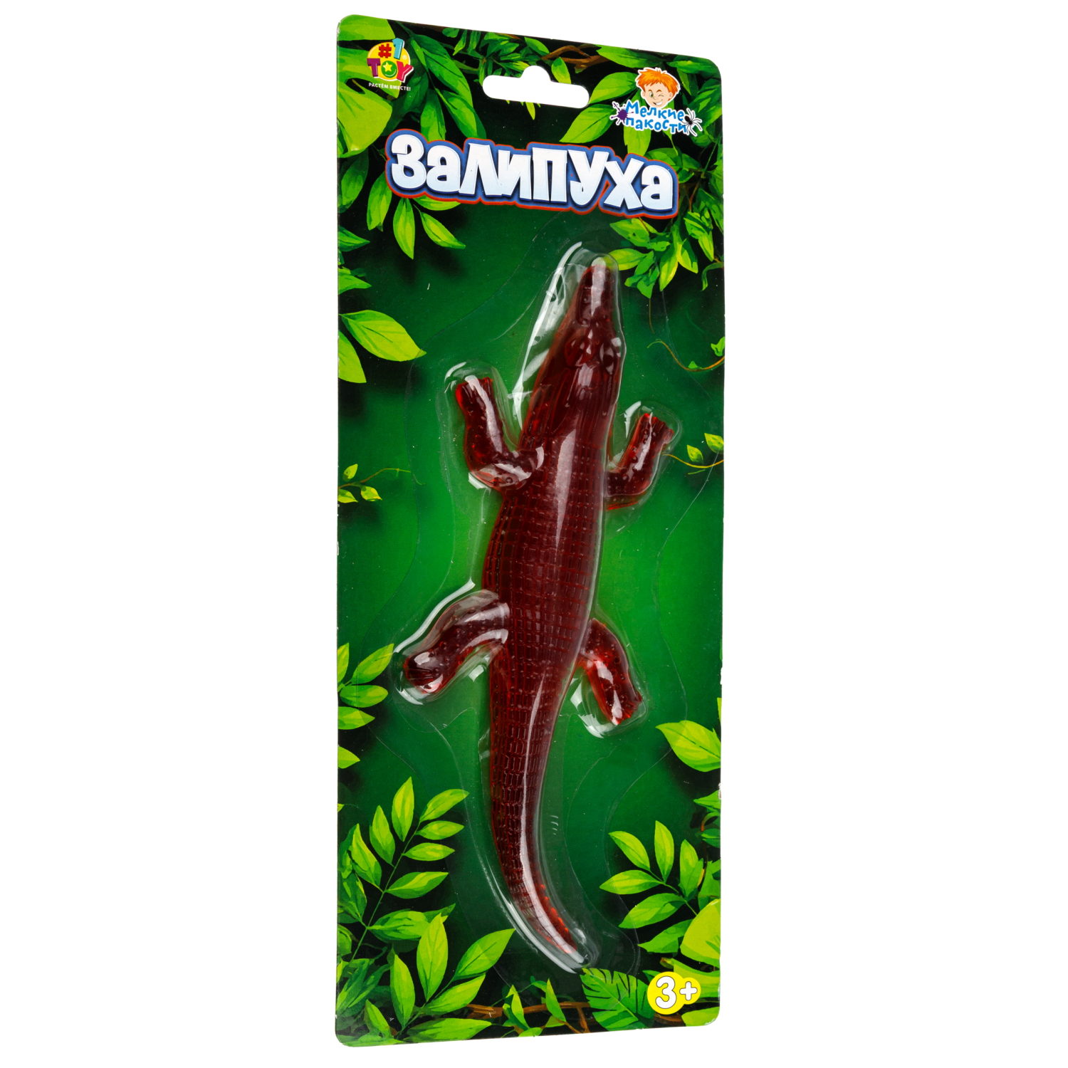 Жмяка липучая 1TOY Залипуха Крокодил, лизун