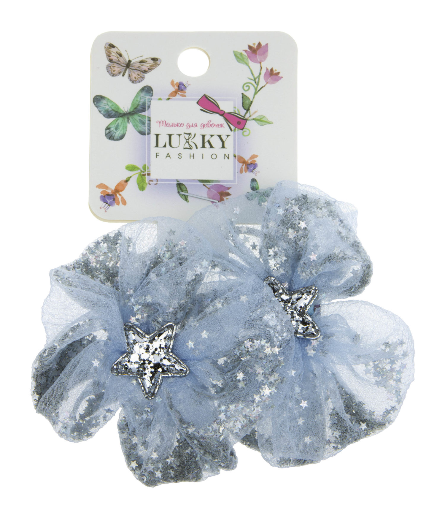 Lukky Fashion резинки для волос бантик с блестками, 2шт