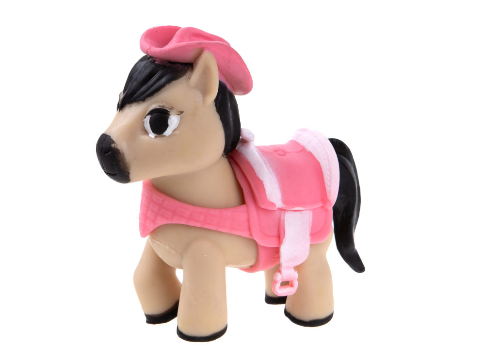 1TOY Пони на фасоне Долли, пони тянущиеся в костюмчиках 10см,  пакет с окном, 12 шт в д/б