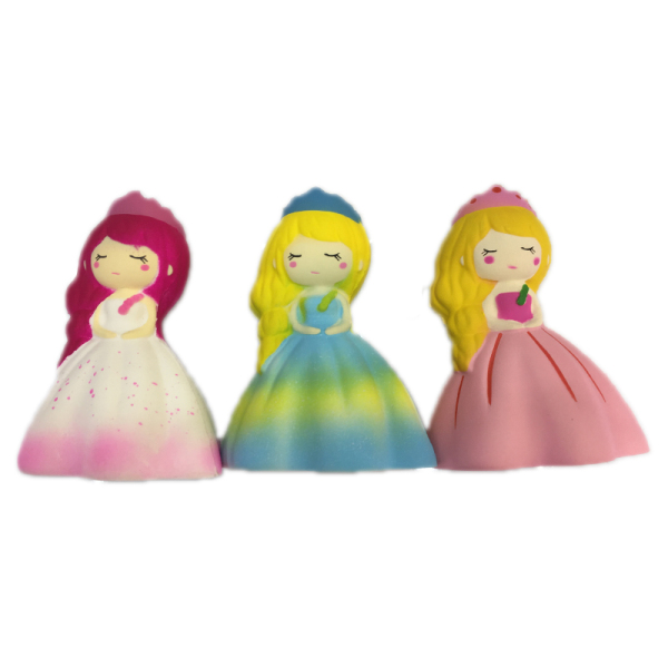 Игрушка-антистресс 1TOY "Мммняшка флок" squishy (сквиши), принцесса,15см