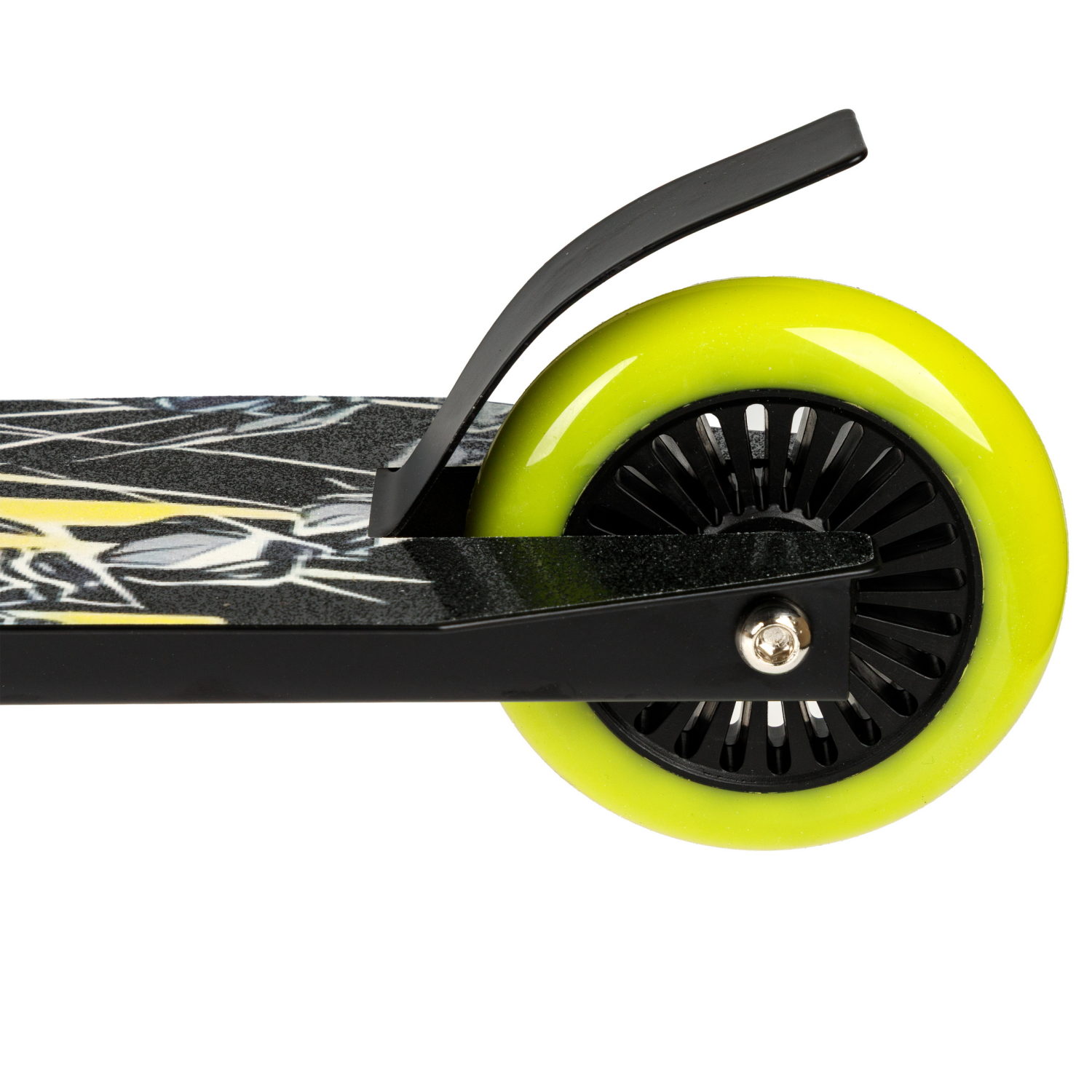 Самокат трюковый Topgear, 2-х кол. PU 2х100 мм, неопреновые грипсы, 65*48*79 см, до 100 кг, черно-зеленый