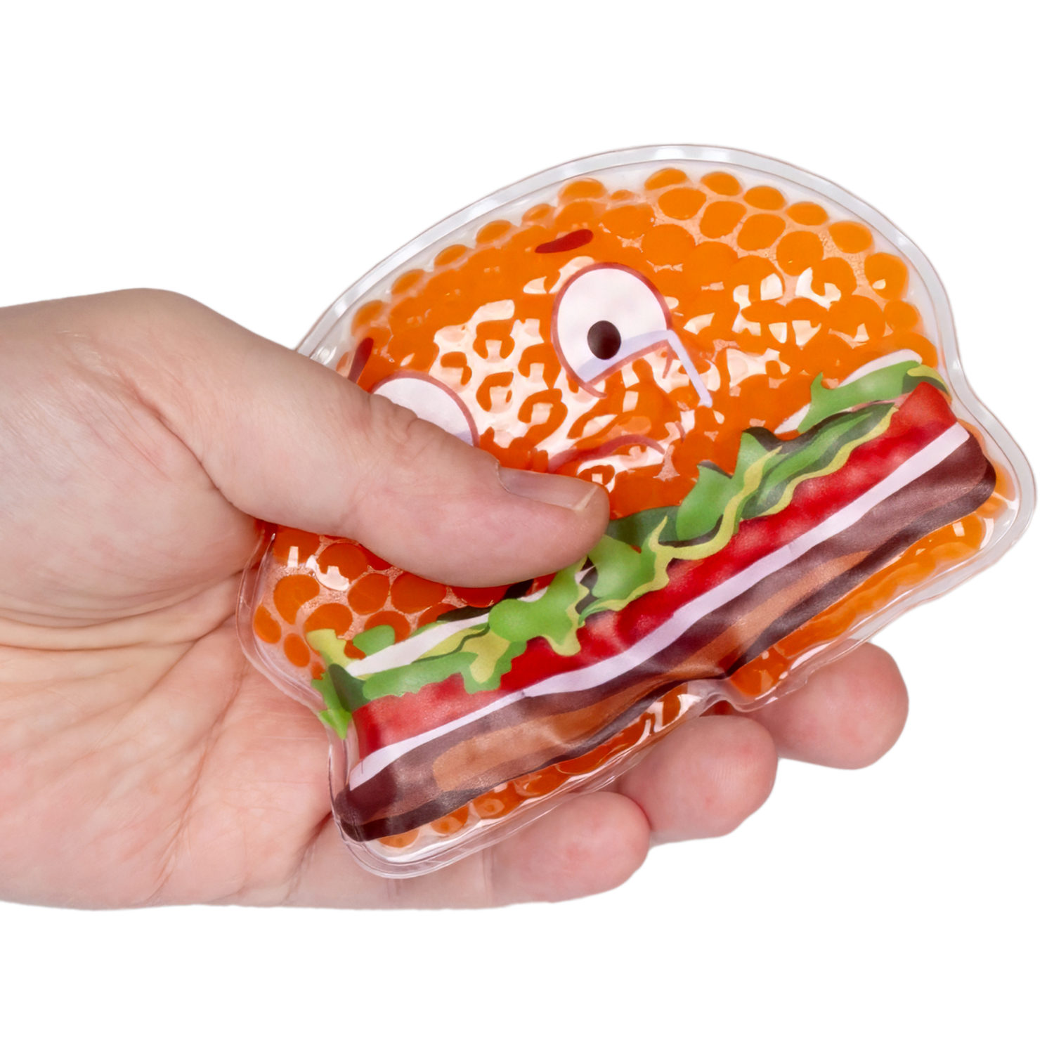 Акватубики переливайка 1TOY «Фаст Фуд» скользун с водой внутри, антистресс для рук, жмякалка, 10 видов в ассортименте