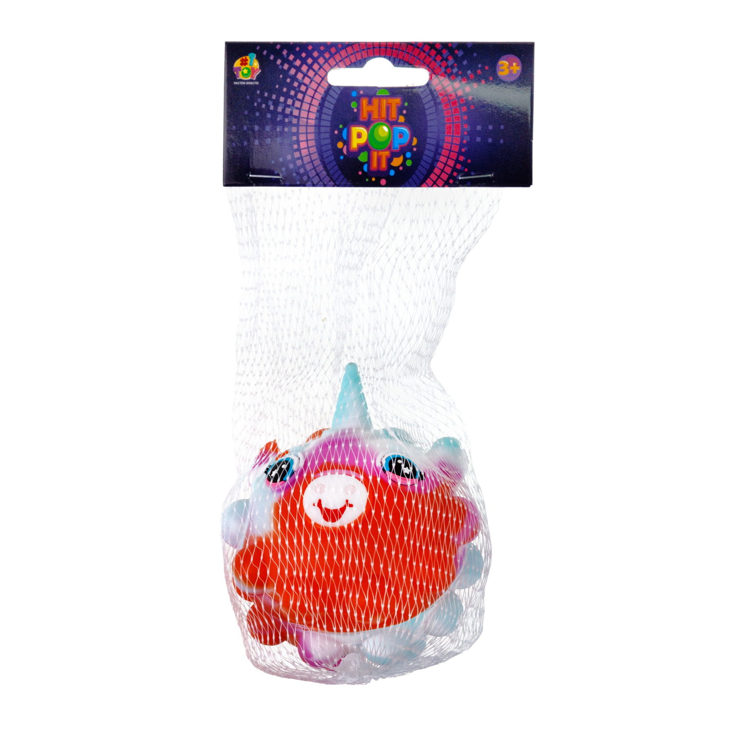 Игрушка антистресс для рук 1toy Hit Pop It Единорог, резиновая, жмякалка, попит, попыт, симпл димпл, для детей, взрослых