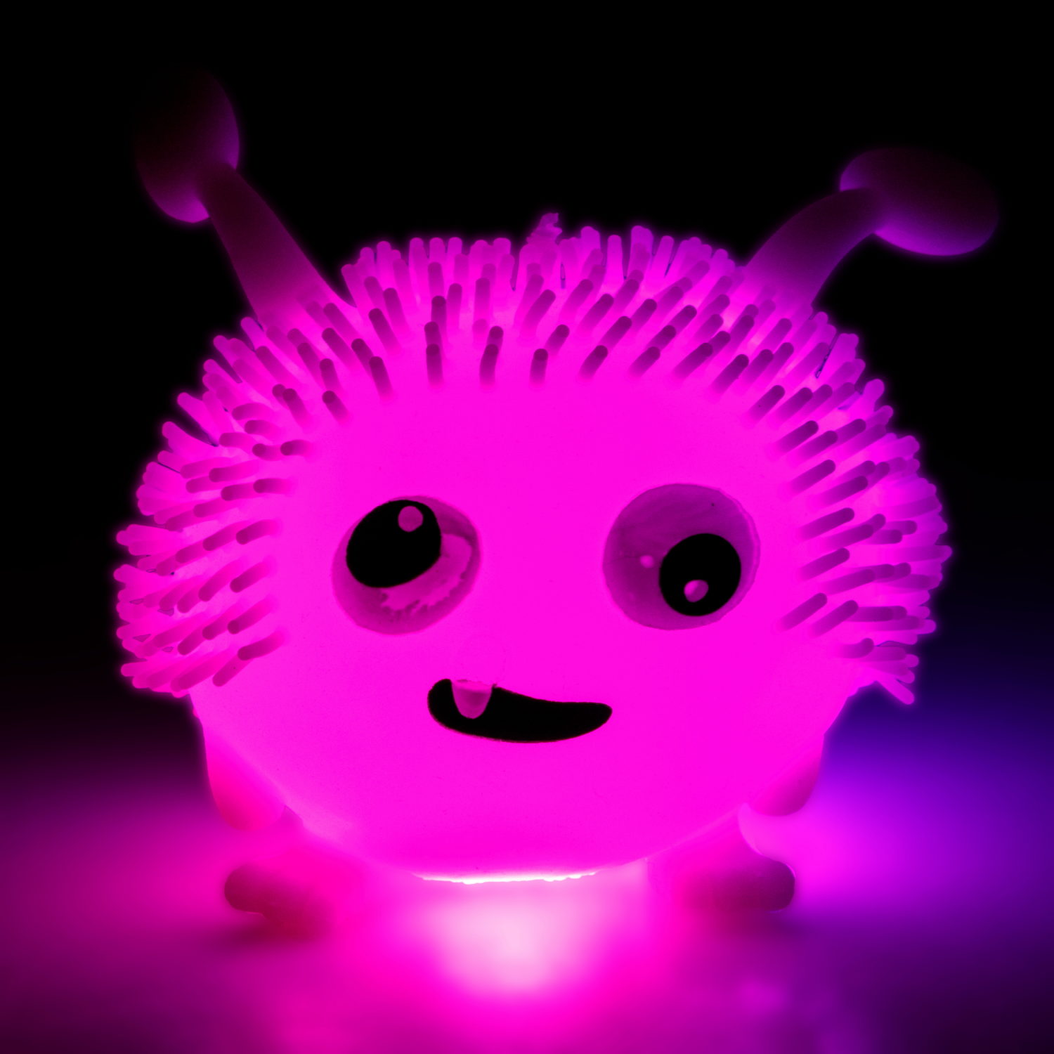 Игрушка-антистресс для рук 1toy Йо-Ёжики, "Монстр" 6 см, со светом, 4 вида в ассортименте