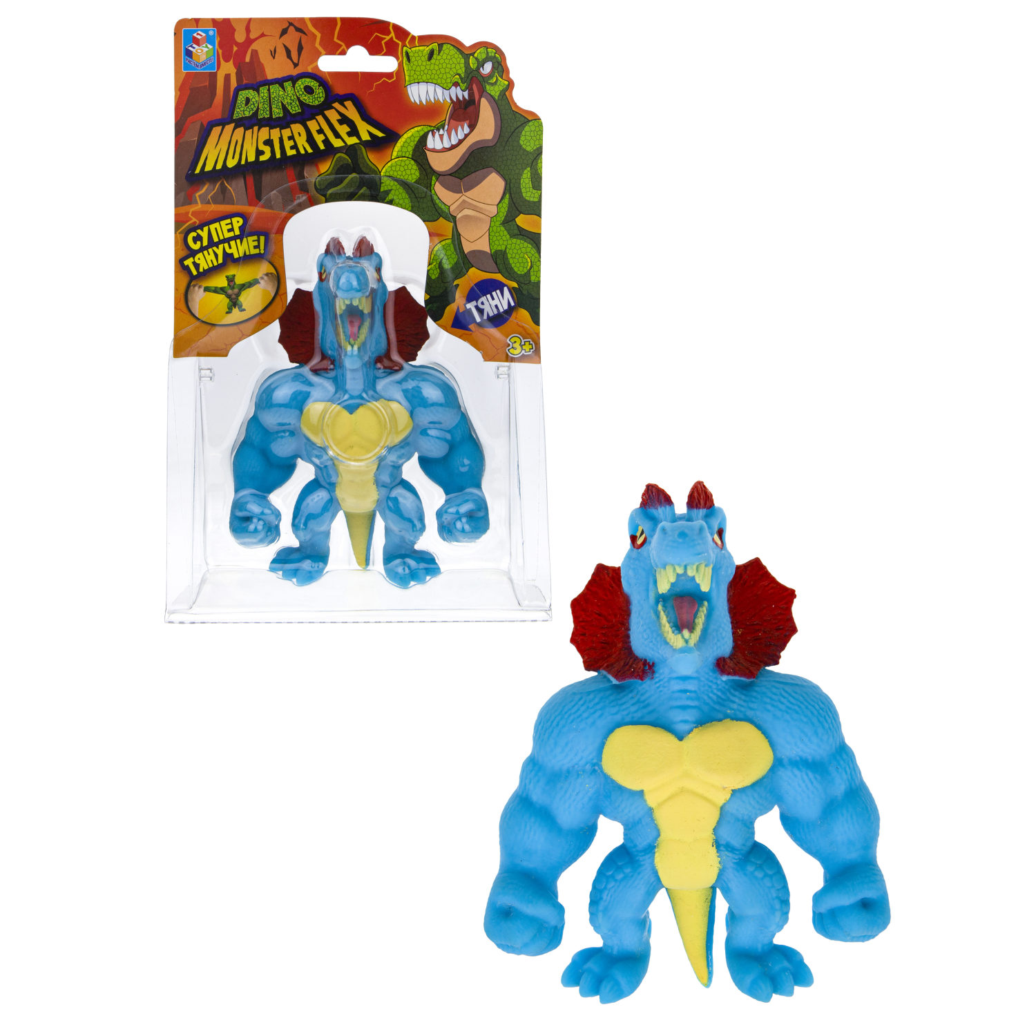 1TOY MONSTER FLEX DINO, тянущиеся фигурки 14см, 14 видов в ассортименте