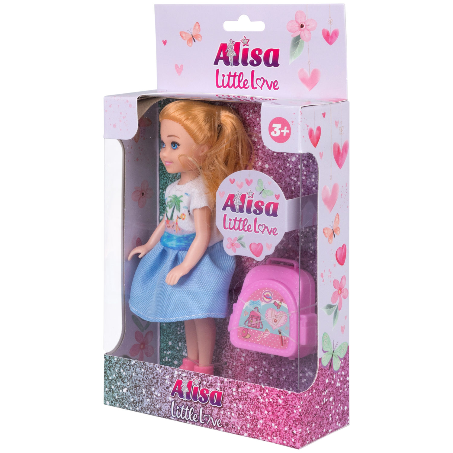 Кукла Alisa Little Love 15,2 см блондинка с хвостиком, с портфелем