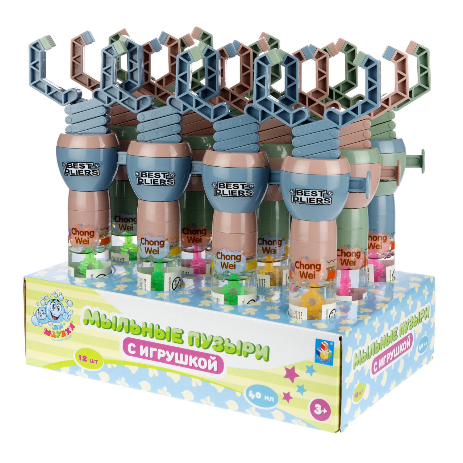 Мыльные пузыри 1TOY Мы-шарики! колба с игрушкой-хваталкой робо-рука 40 мл