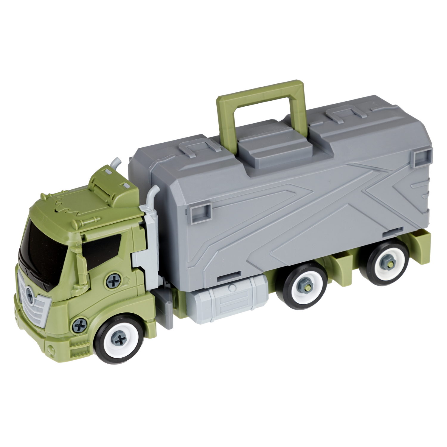 1toy Транспаркинг парковка-грузовик трансформер "Военная техника"