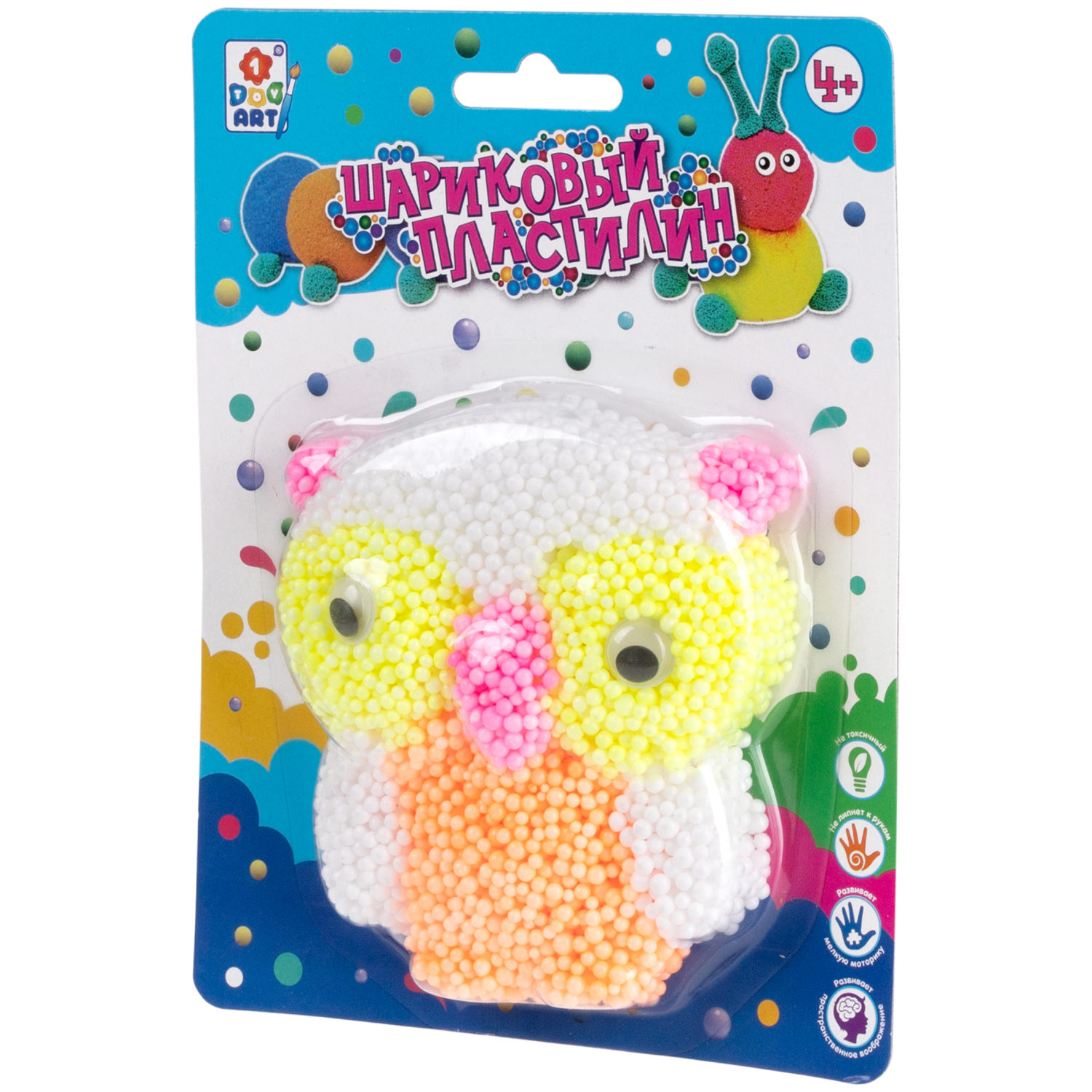 Шариковый пластилин "Совёнок", в блистере 17,8х13х2,5 см