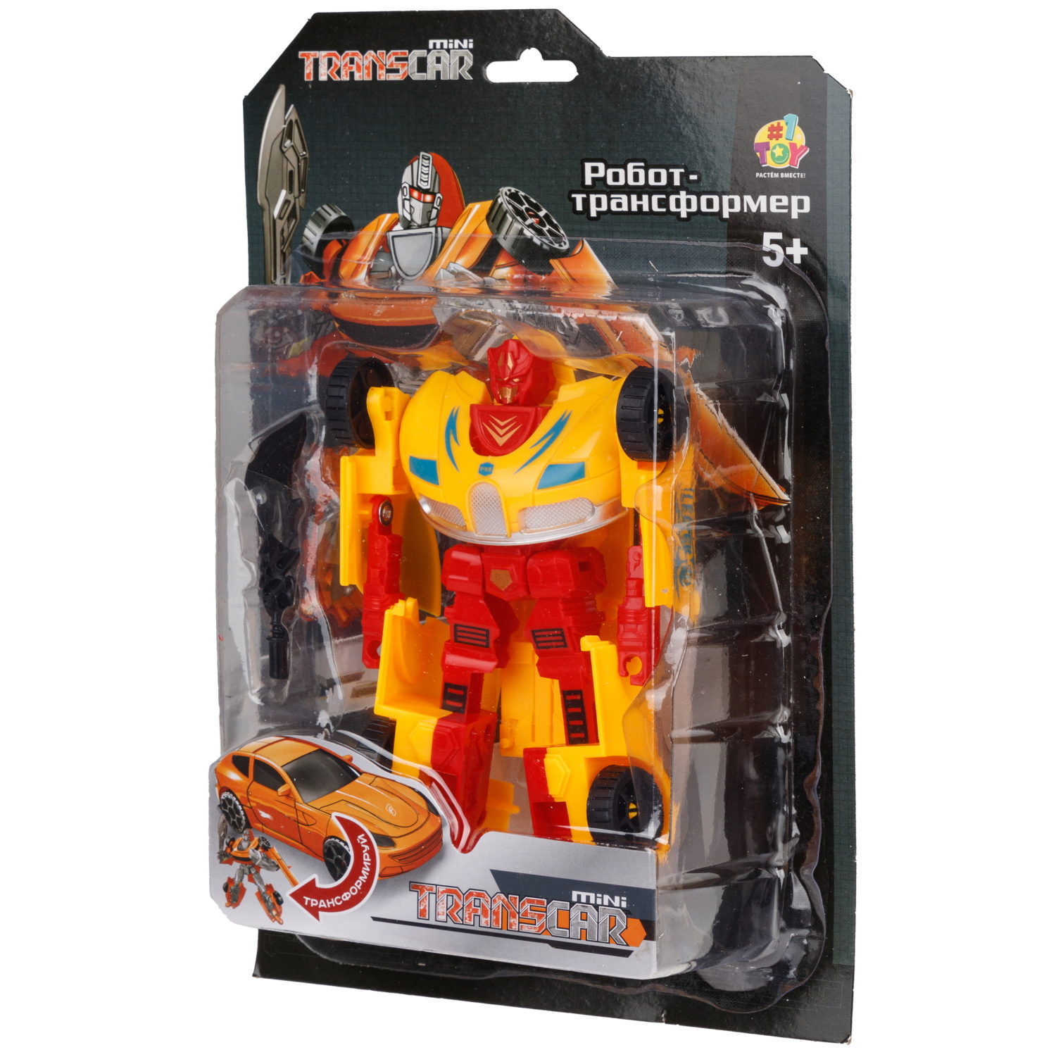 1toy Transcar mini робот-трансформер, 8 см, блистер, в асс. 6 видов