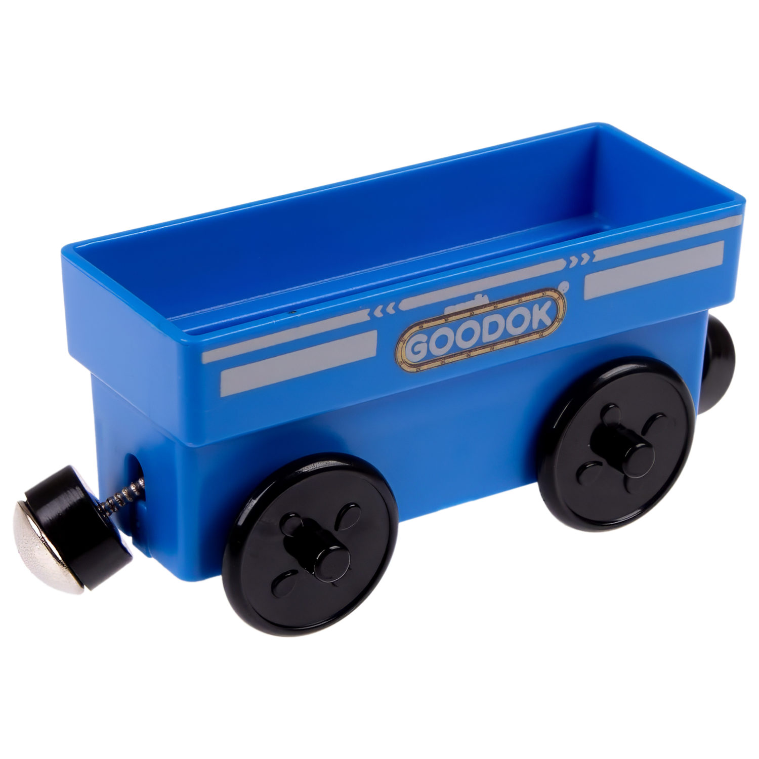 Электрический поезд 1TOY GOODOK «Транспортёр», со светом, 3 вагона, едет вперед и назад