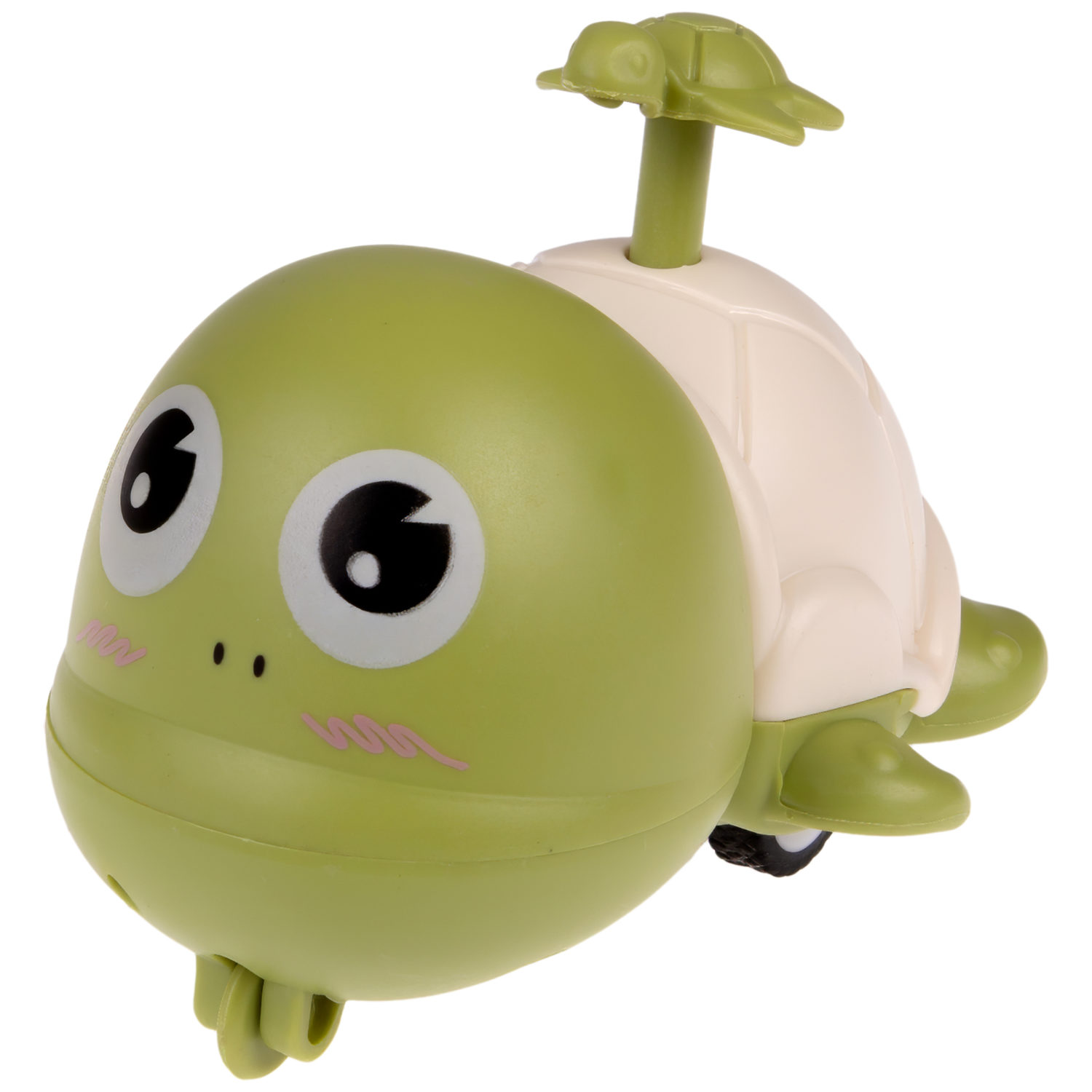 Инерционная игрушка 1TOY Побегушки Черепаха с детёнышем, бежевый панцирь