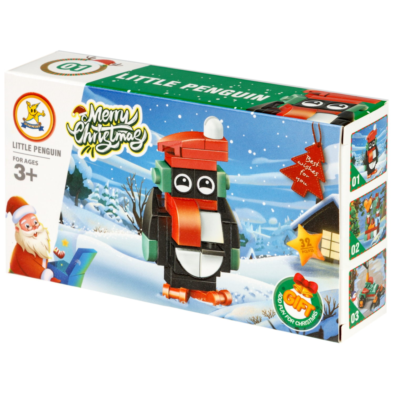 Конструктор 1TOY Blockformers "Рождество" 12 видов,  от 22 до 46 деталей