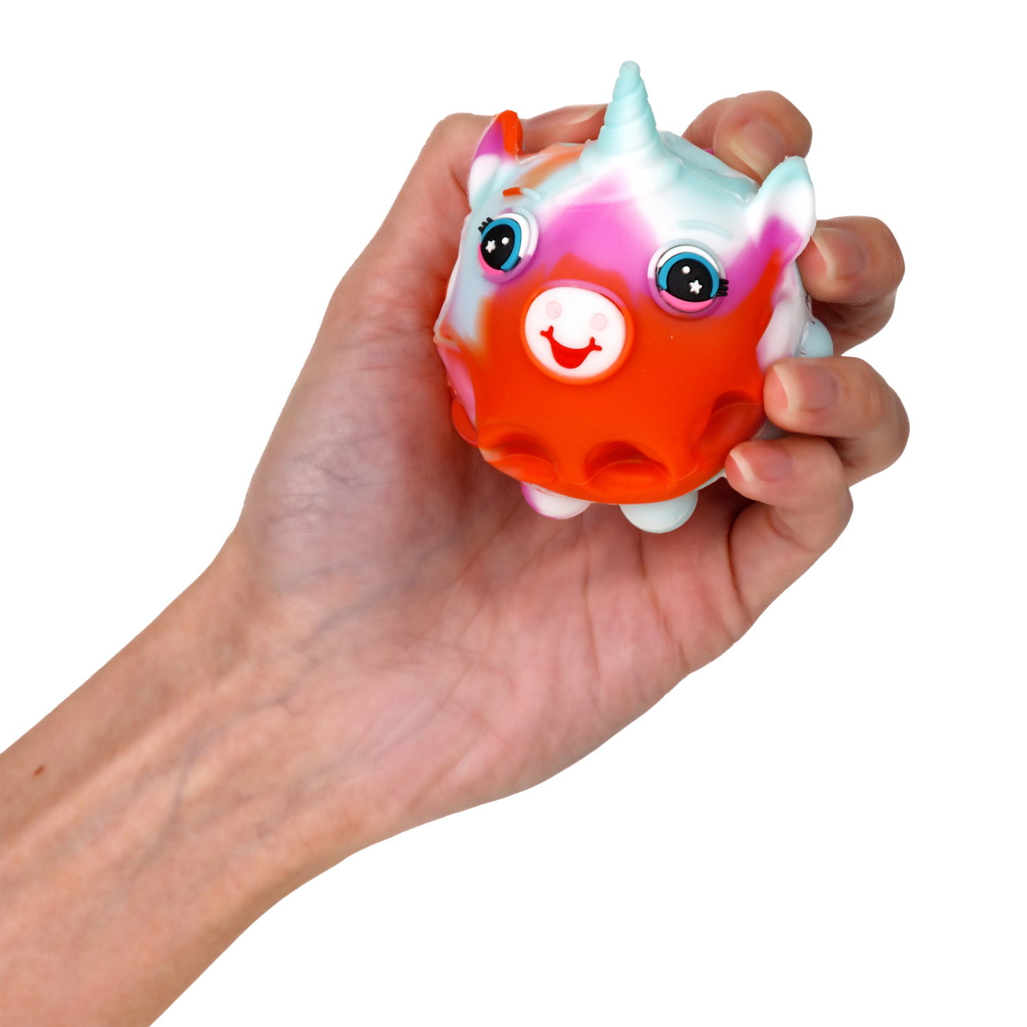 Игрушка антистресс для рук 1toy Hit Pop It Единорог, резиновая, жмякалка, попит, попыт, симпл димпл, для детей, взрослых