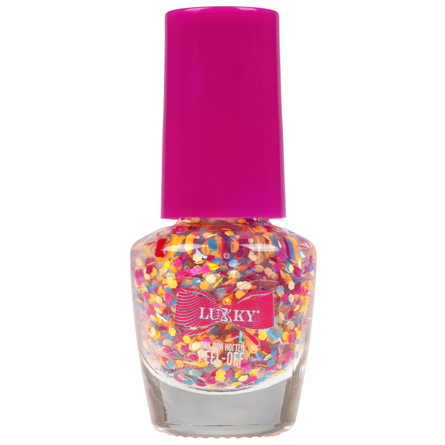 Lukky Fruitty Конфетти,лак для ногтей peel-off сиренево-голубой микс,3,5ml,блистер