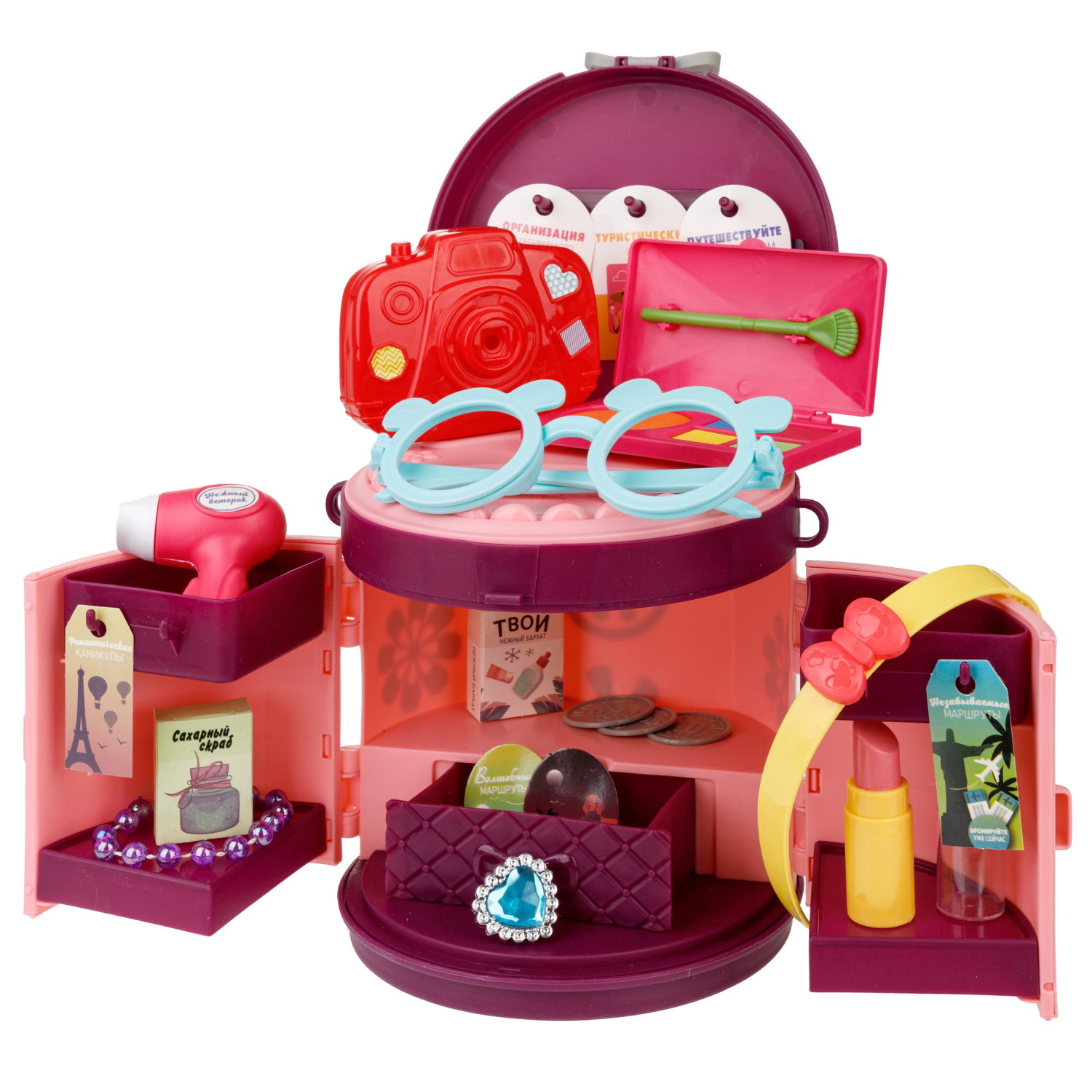 1TOY Модный стиль "Путешественница" игровой набор в сумке, 29 предметов