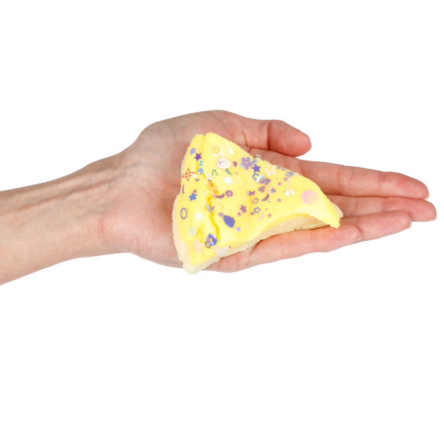 Игрушка-антистресс 1TOY Крутой замес «Няшка-вкусняшка», «Чизкейк с посыпкой», с колокольчиком, желтый