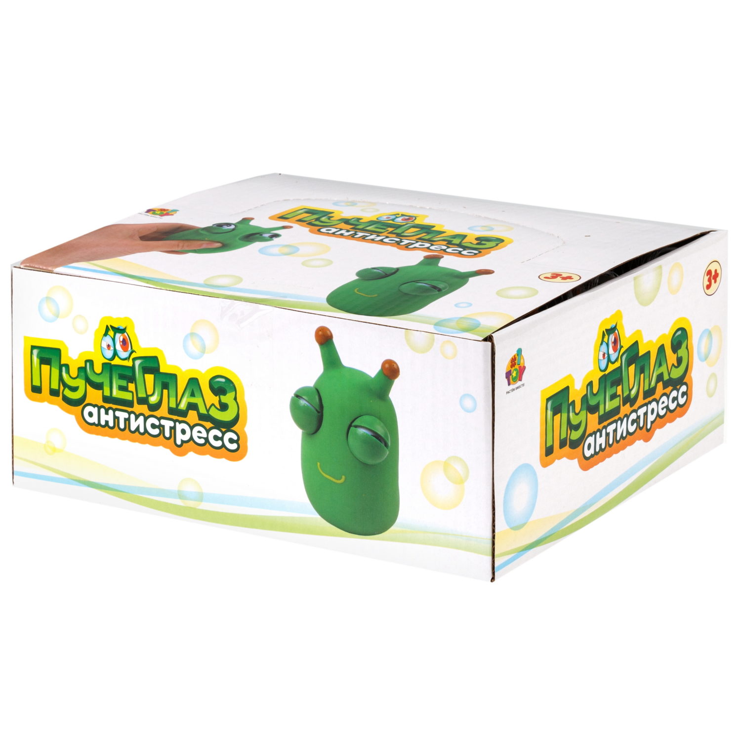 1toy Пучеглаз-антистресс "Улитка" 4,4х4,9х7,3 см, 12 шт. в д/б