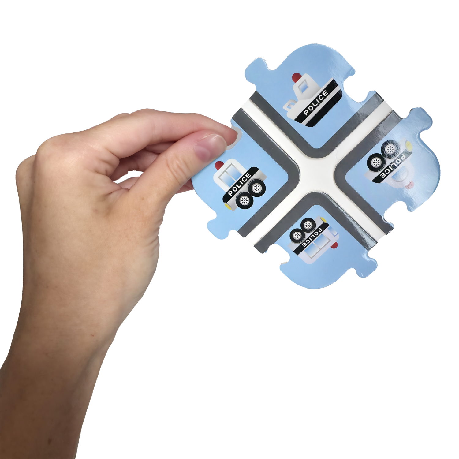 Игровой набор 1TOY Пазл-трек "Городской патруль", с машинкой, 44 детали