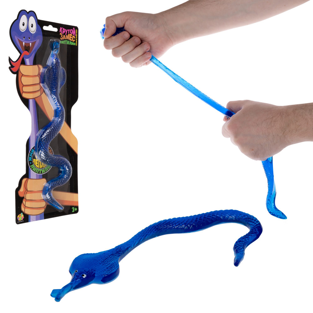 Лизун 1TOY Крутой замес Липтилии змея, 14х3х36 см