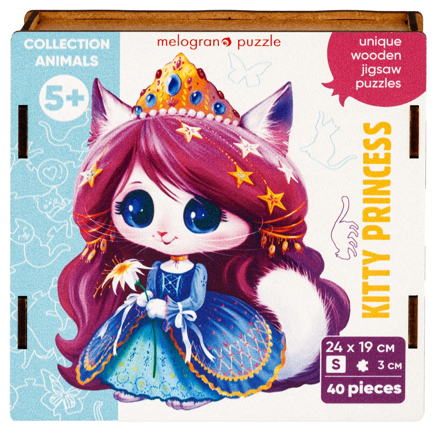 Деревянные пазлы Collection Animals Принцесса Кэйти, 40 деталей