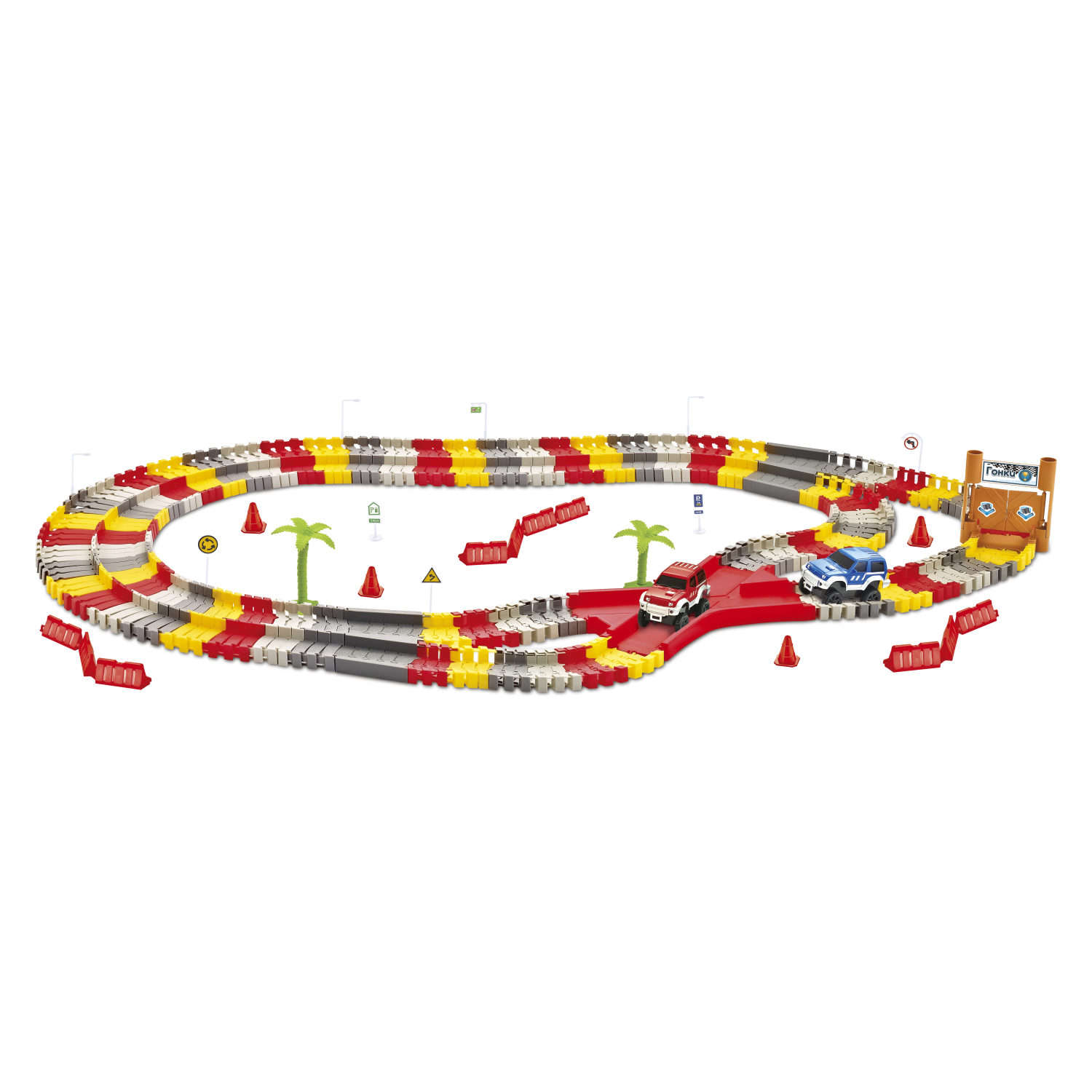 Гибкий трек 1TOY "Гонки" 227 деталей