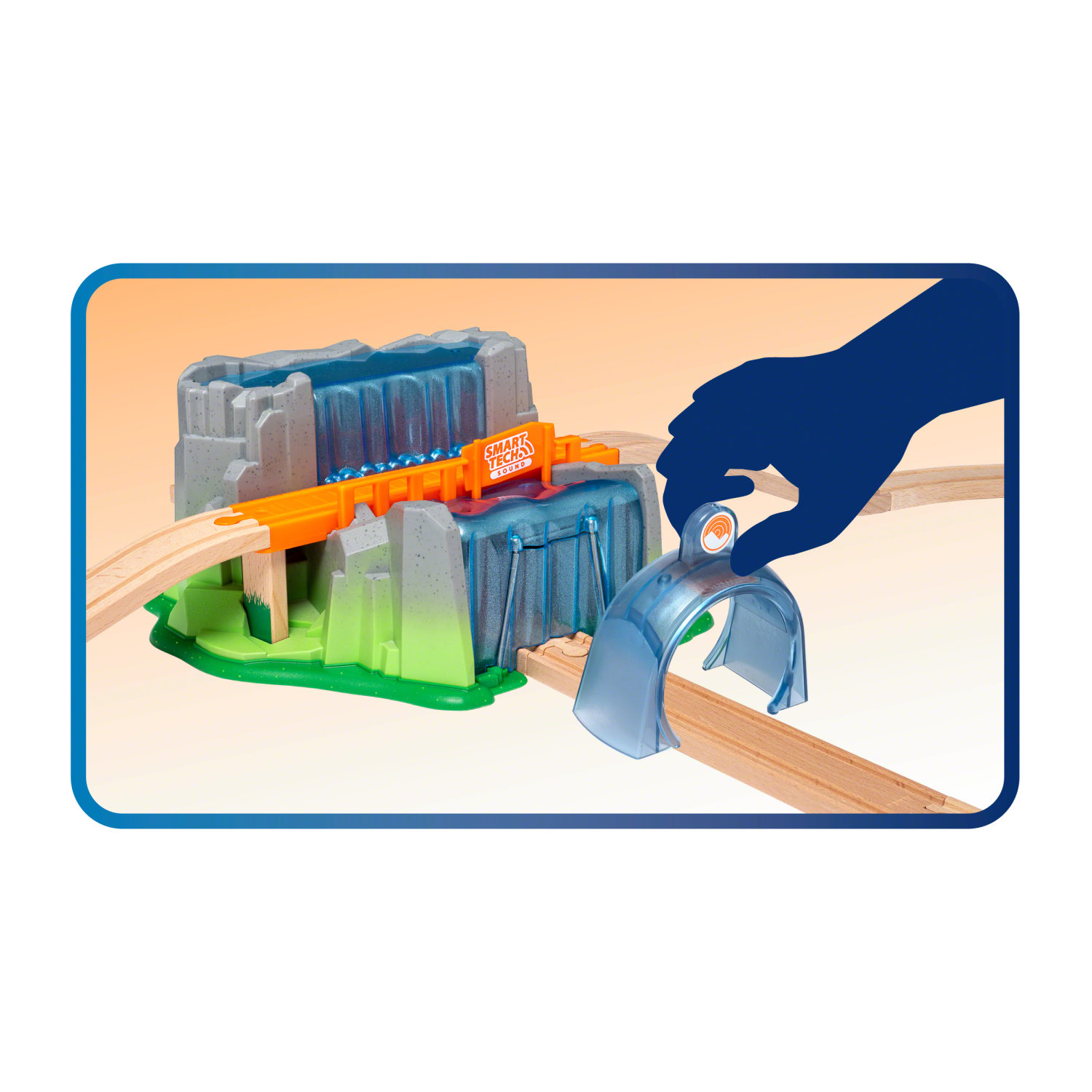 Тоннель BRIO Smart Tech Sound с водопадом, для деревянной железной дороги 