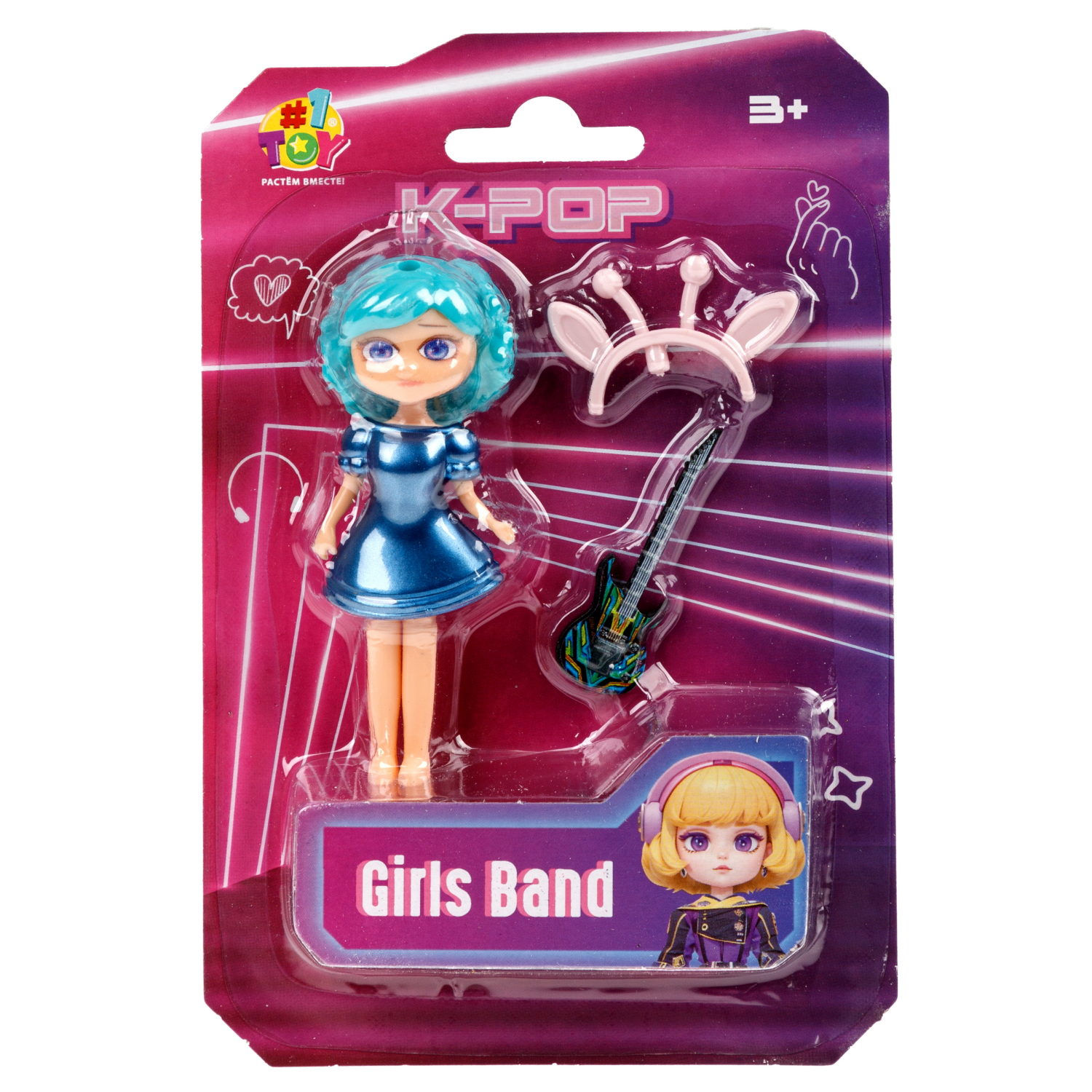 Кукла 1TOY K-POP Girls band с музыкальными инструментами, 30 видов в ассортименте