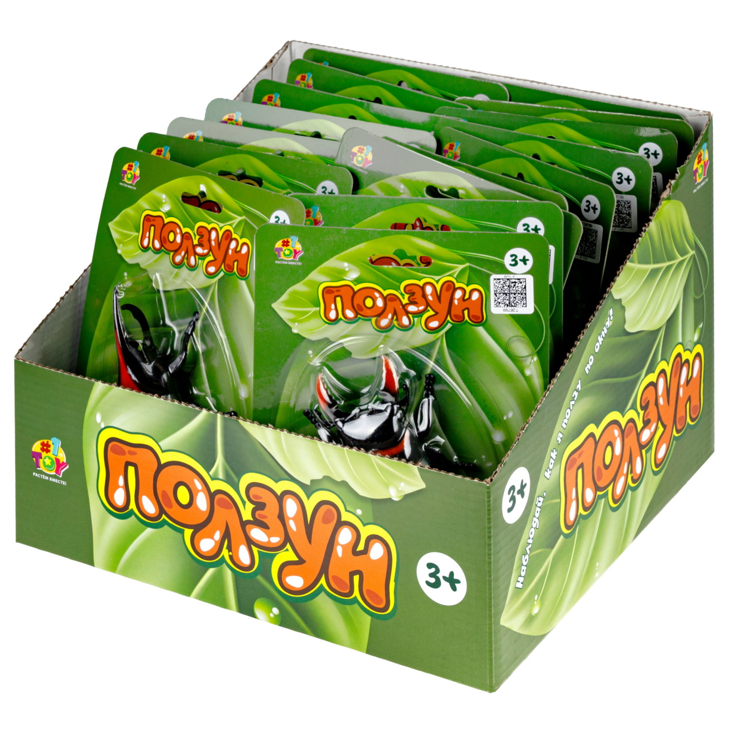 Насекомые игрушки 1TOY Ползун Жуки, в ассортименте