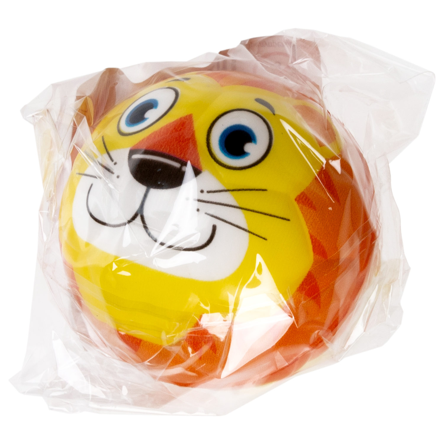 1toy мячик суперэластичный PU рифленый "Зверята" 6,3 см, дб 12 штук